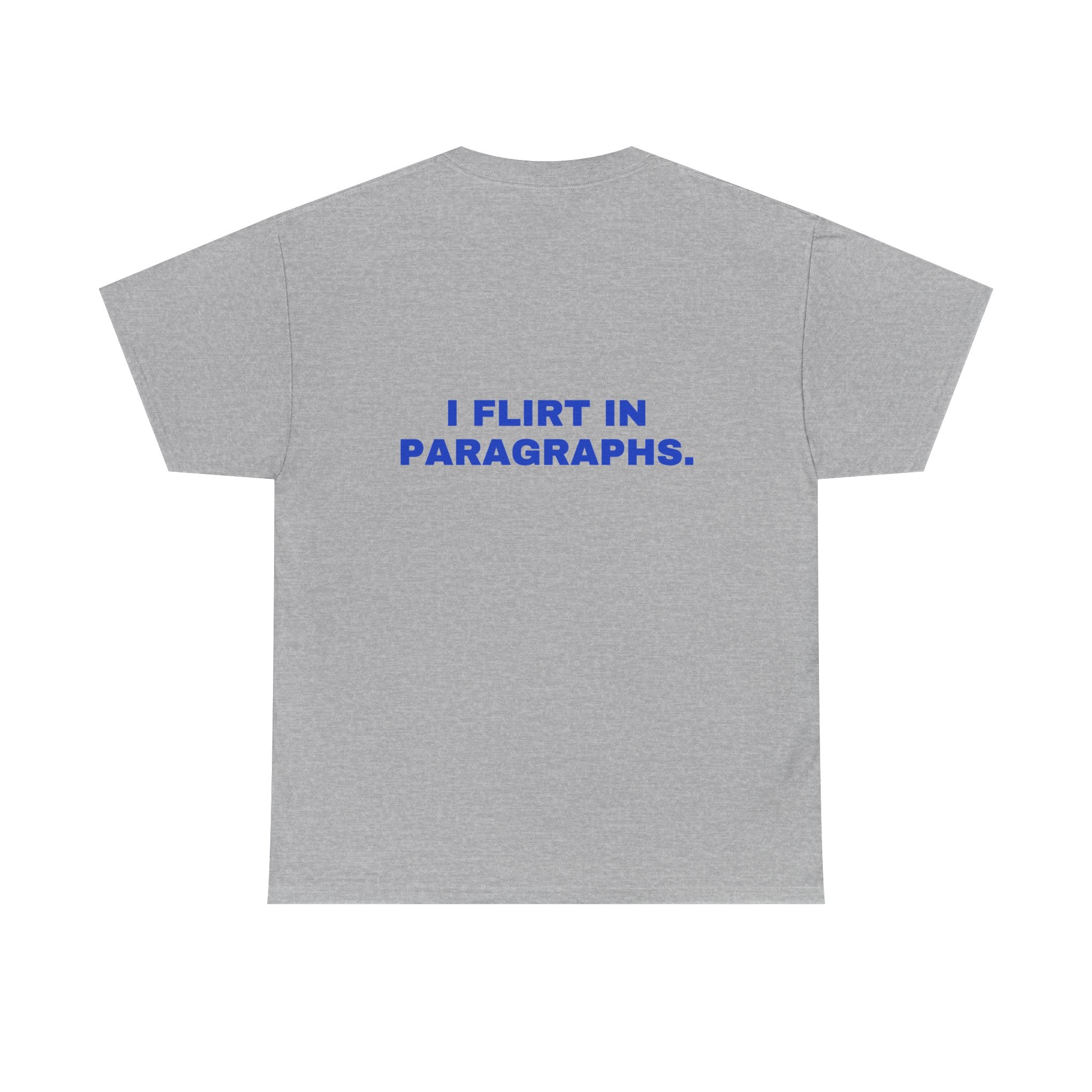 I flirt in paragraphs. Cobalt print
