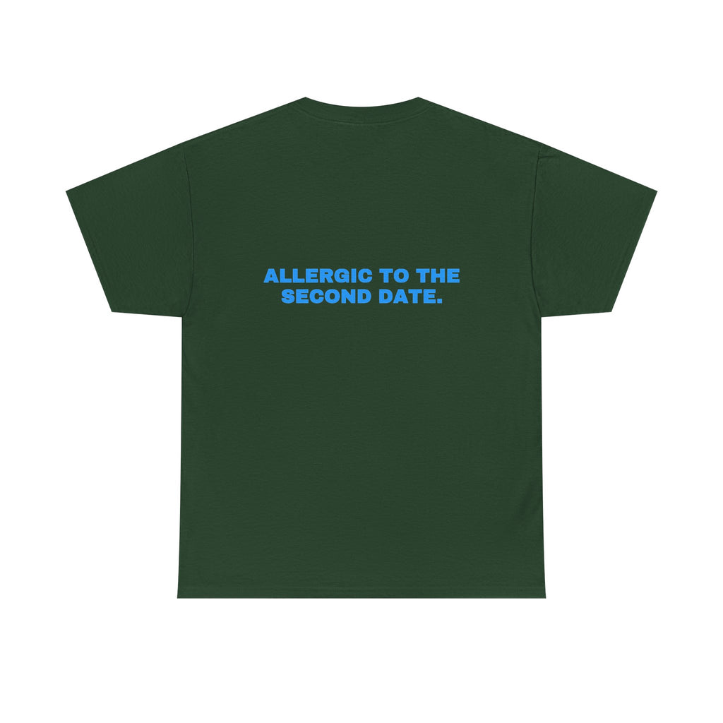 Allergic to the second date. Sky print (dark)