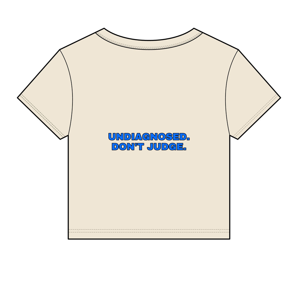 Undiagnosed. Don't judge. Statement Baby Tee - Funny Dry Humor Gift for Her | Seen Zoned