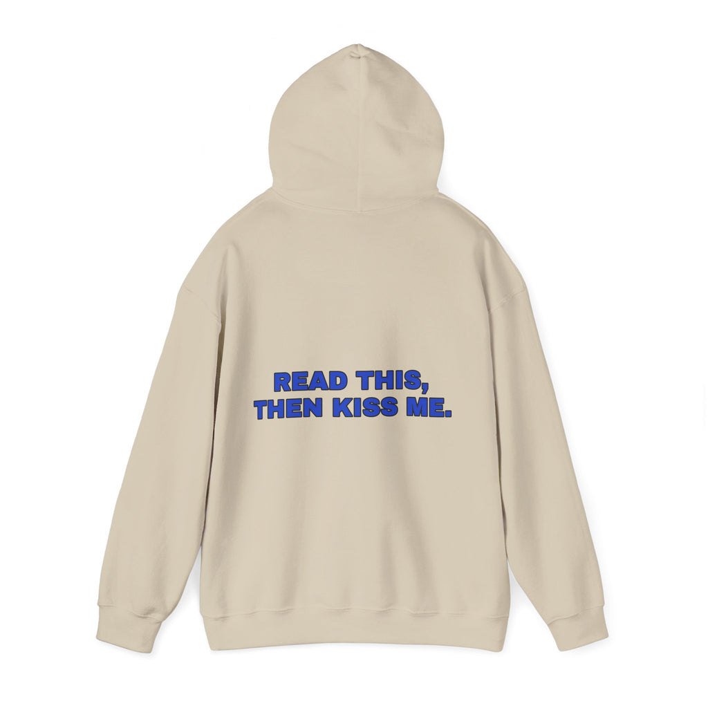 Read this, then kiss me. Cobalt print