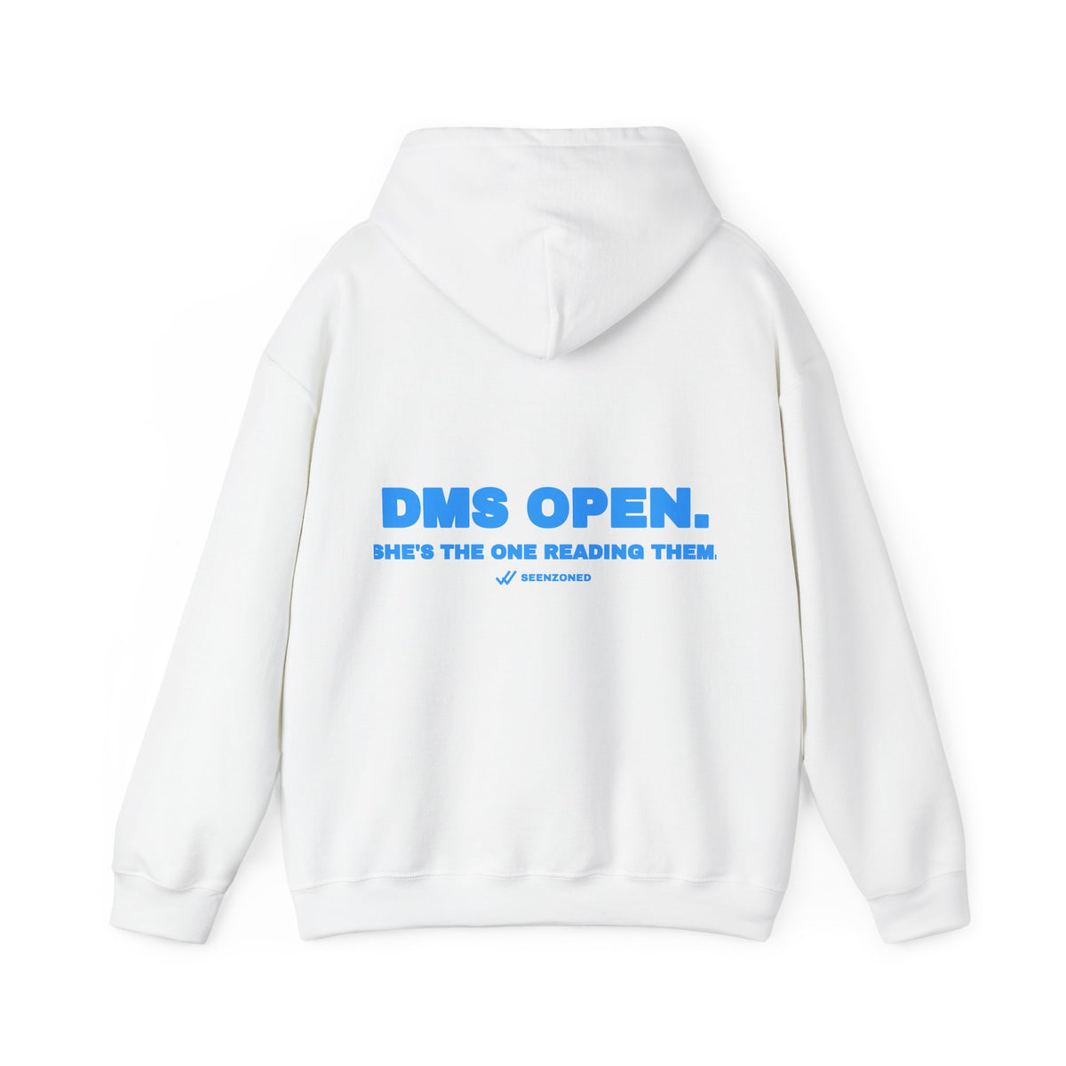 DMs open. She's the one reading them. Hoodie · Sky
