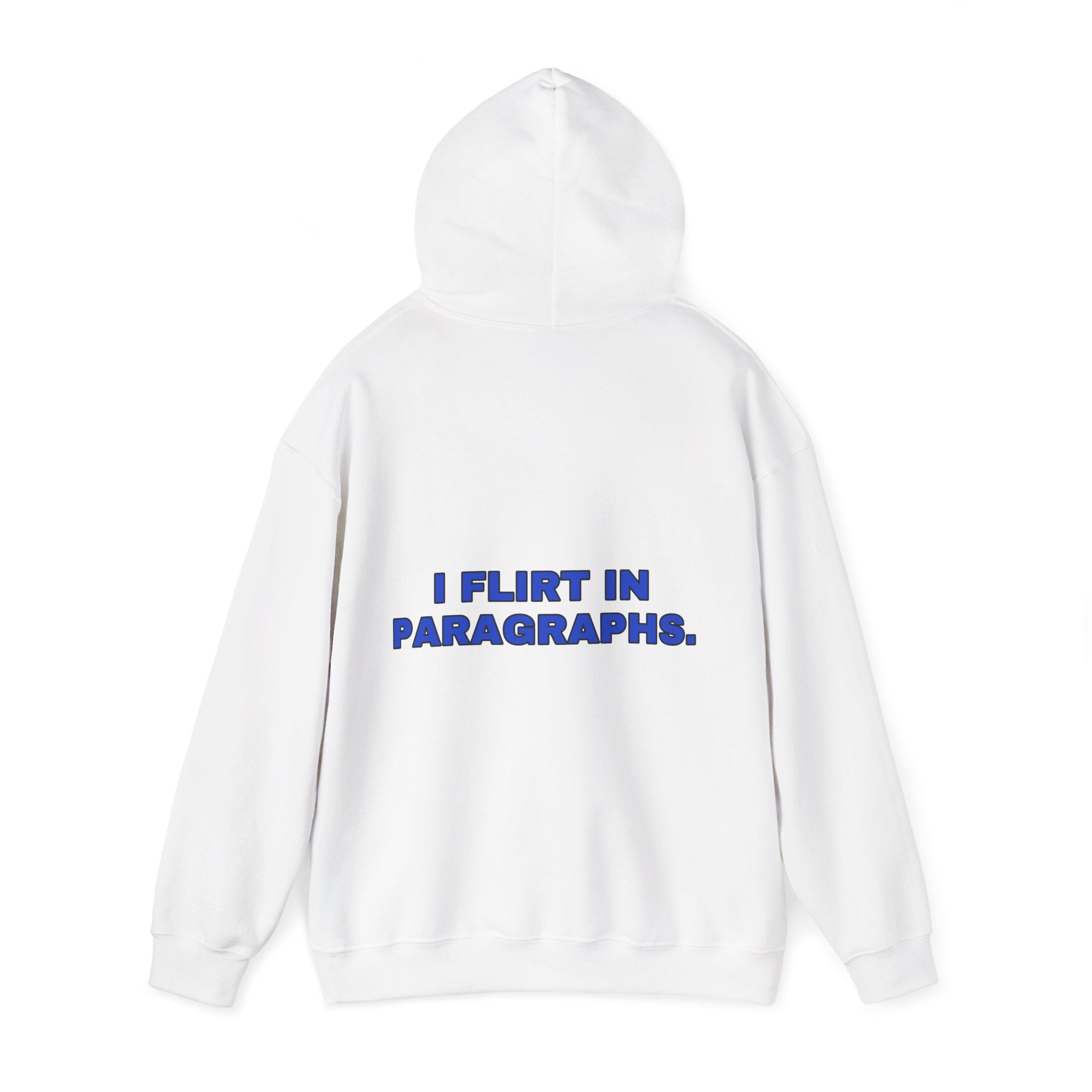 I flirt in paragraphs. Cobalt print