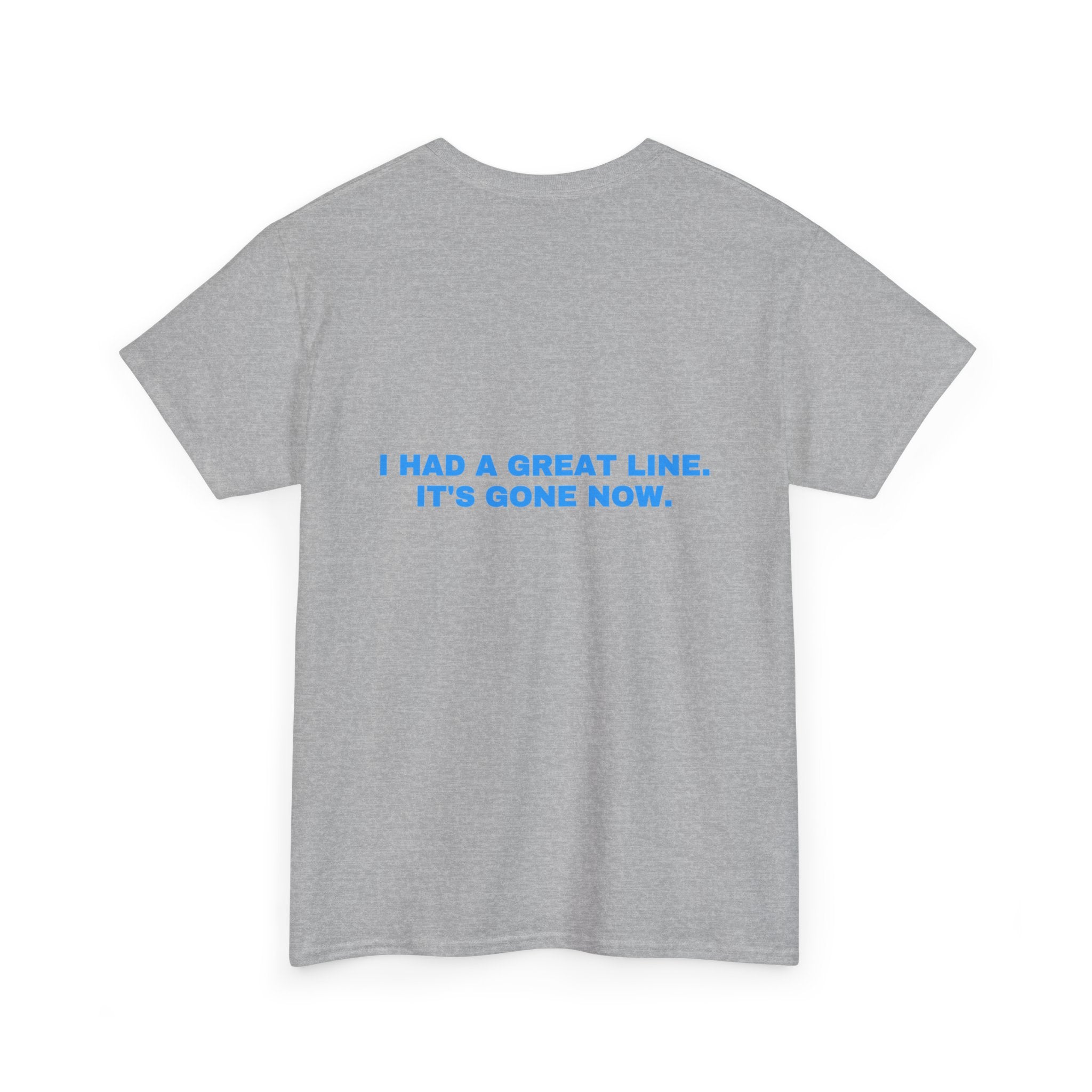 I had a great line. It's gone now. Sky print