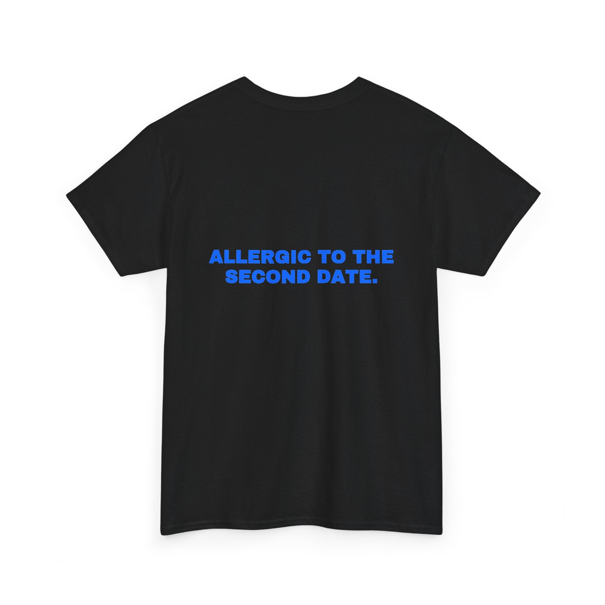 Allergic to the second date. Royal print (dark)