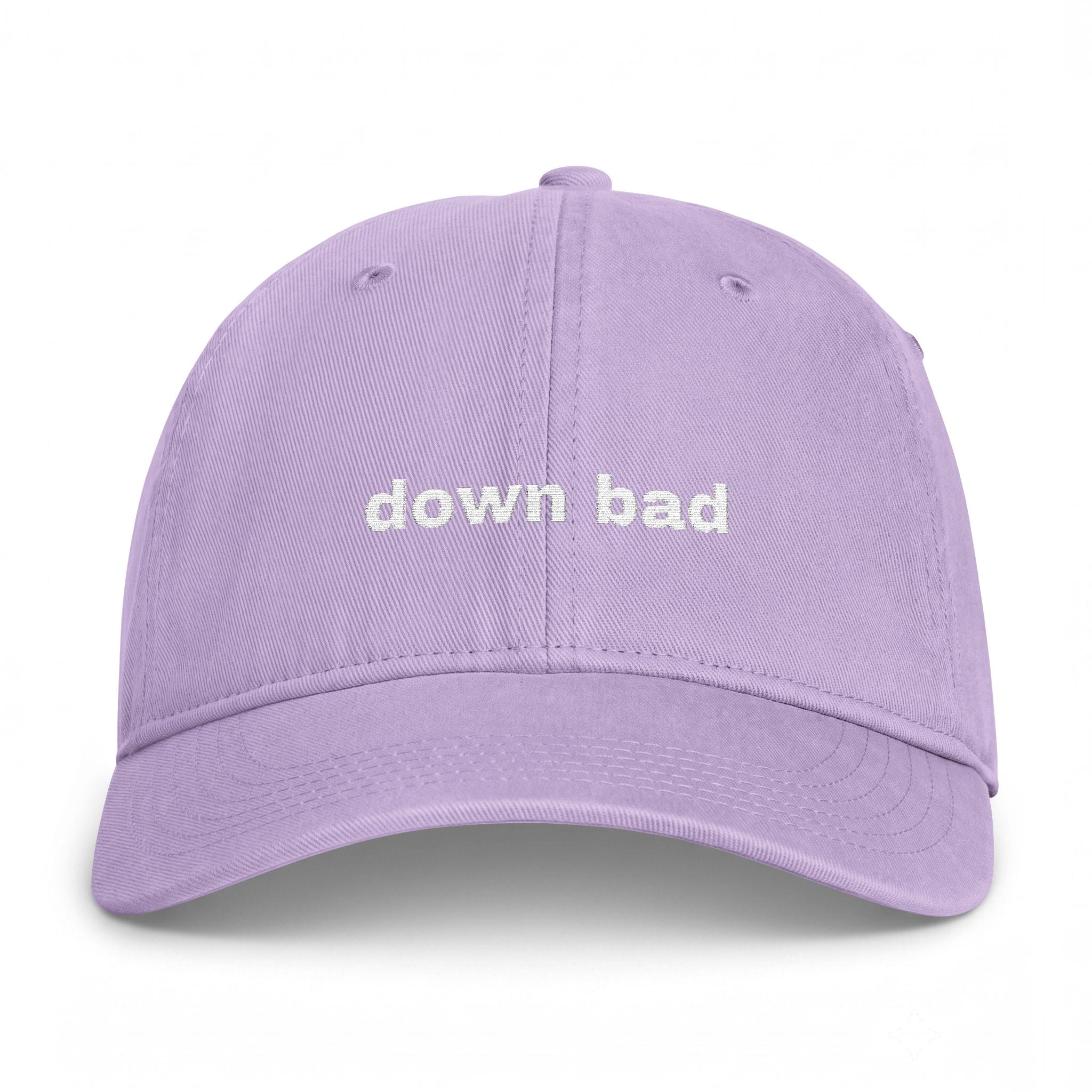 Down Bad Embroidered Cap - Comfort Colors Garment-Washed Dad Hat | Seen Zoned