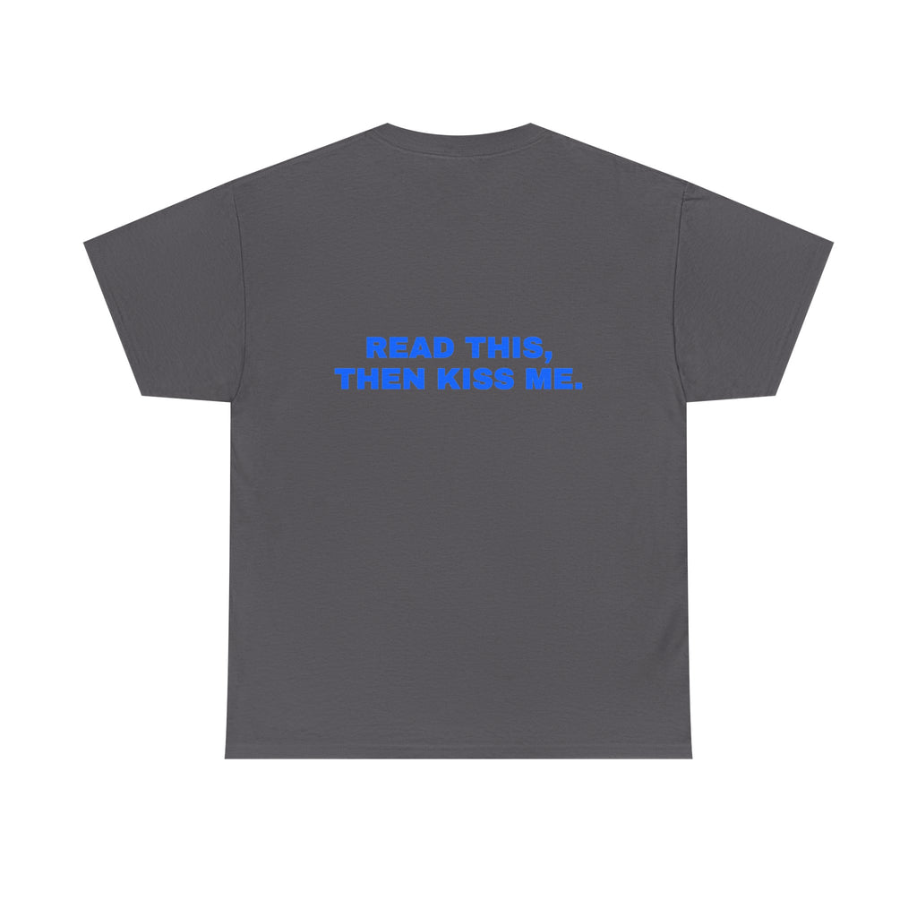 Read this, then kiss me. Royal print (dark)