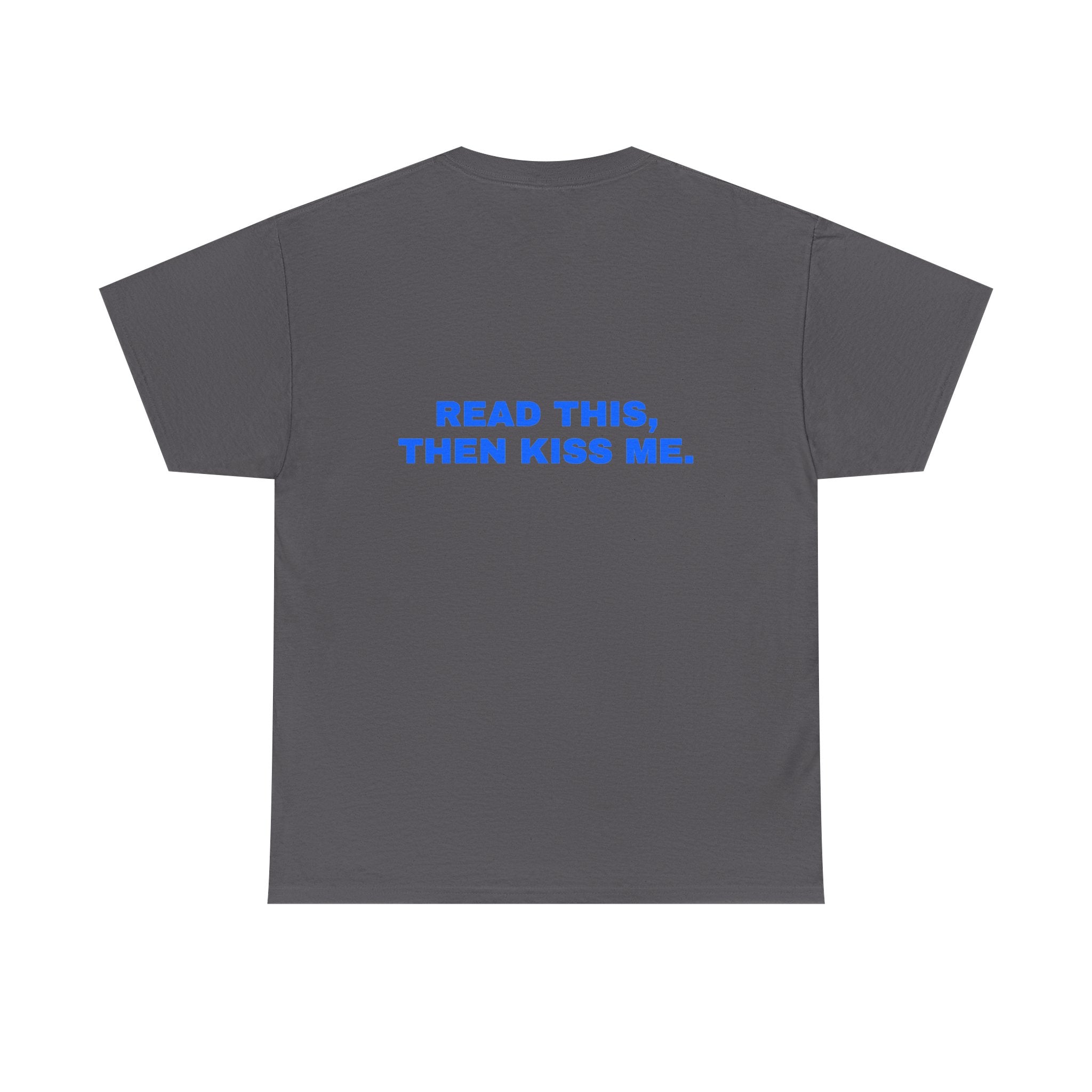 Read this, then kiss me. Royal print (dark)