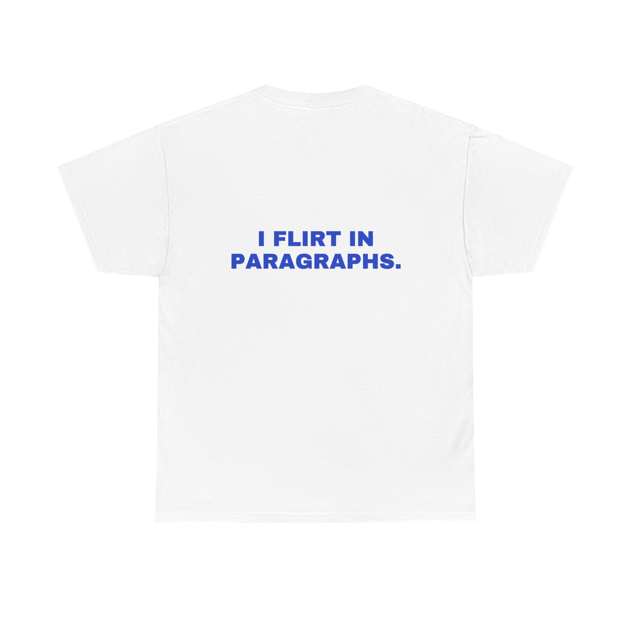 I flirt in paragraphs. Cobalt print