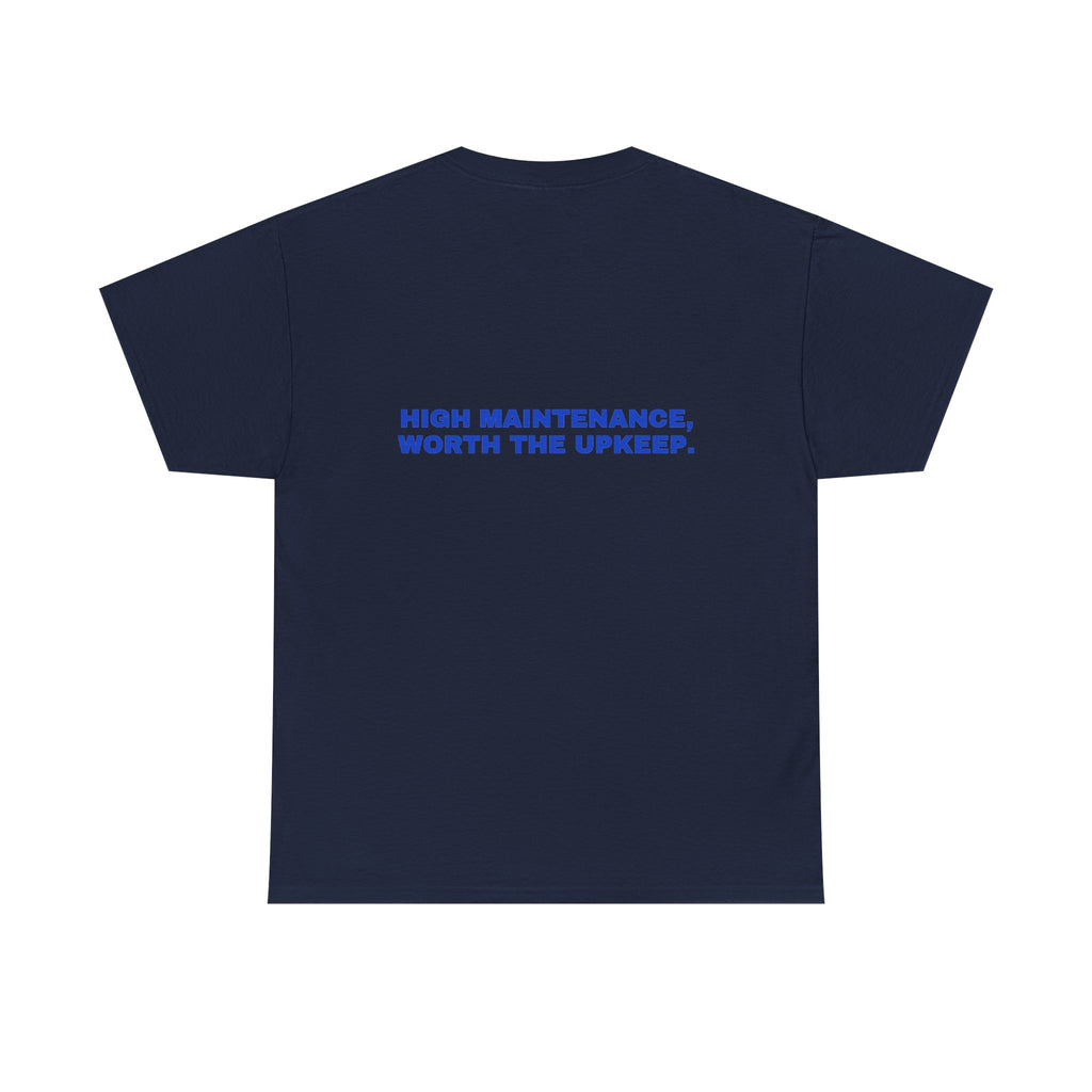 High maintenance, worth the upkeep. Cobalt print (dark)