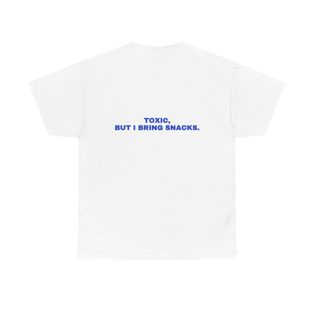 Toxic, but I bring snacks. Cobalt print
