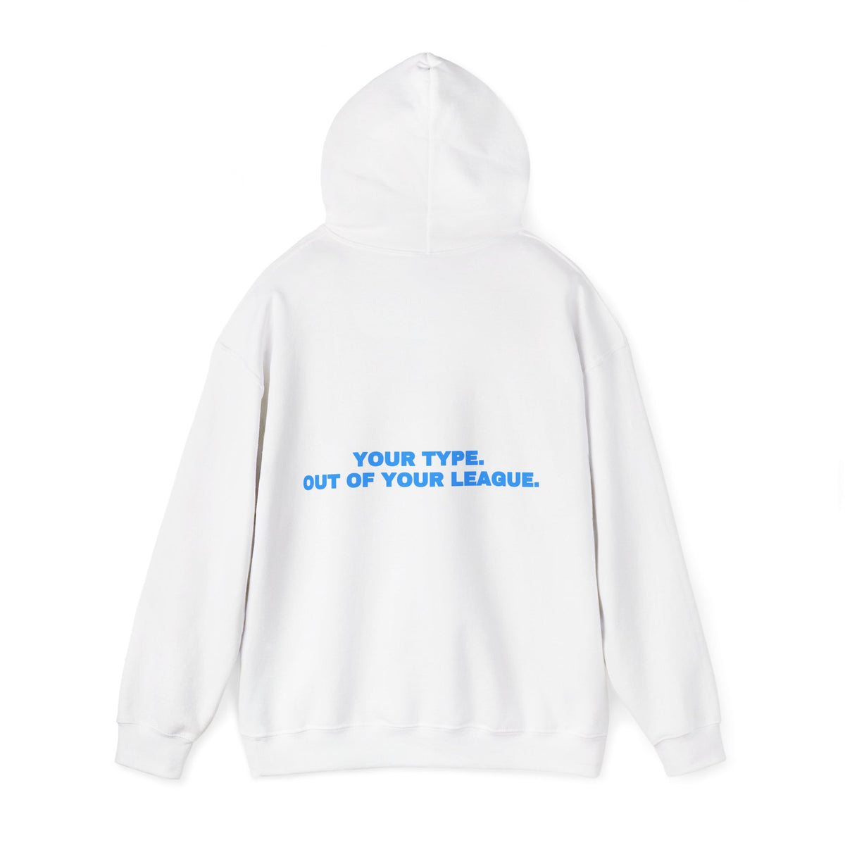 Your type. Out of your league. Hoodie · Sky
