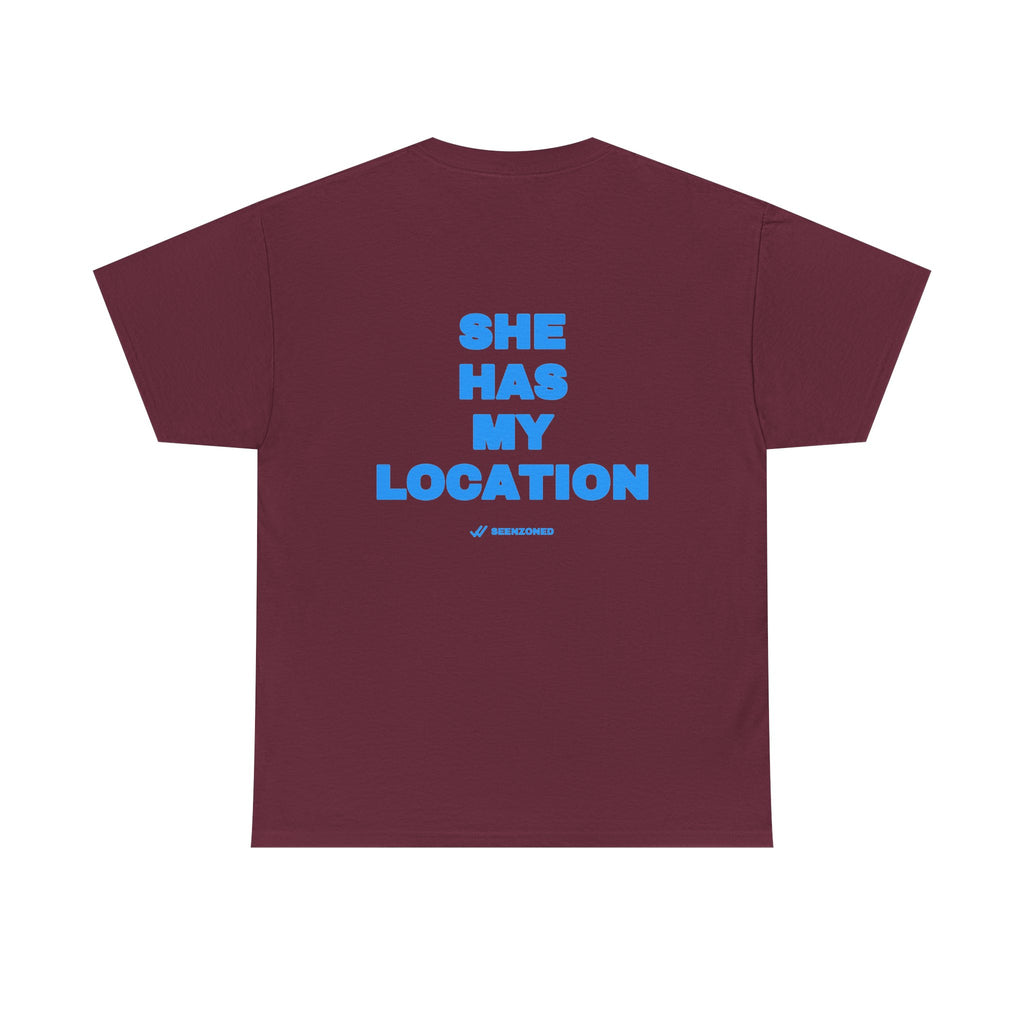 She has my location. Tee · Sky (dark)
