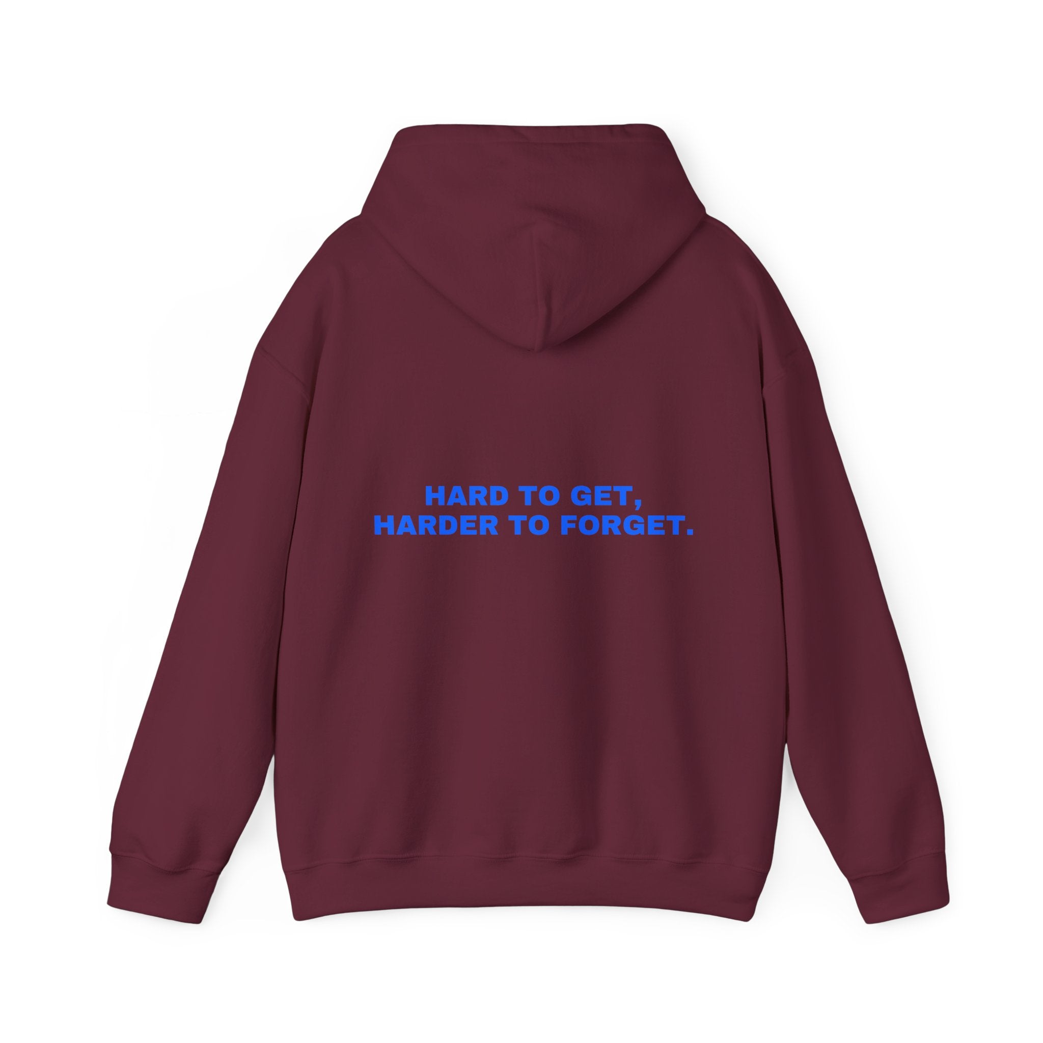 Hard to get, harder to forget. Statement Hoodie - Funny Flirty Dating Gift, Gen-Z Read-Receipt Humor | Seen Zoned