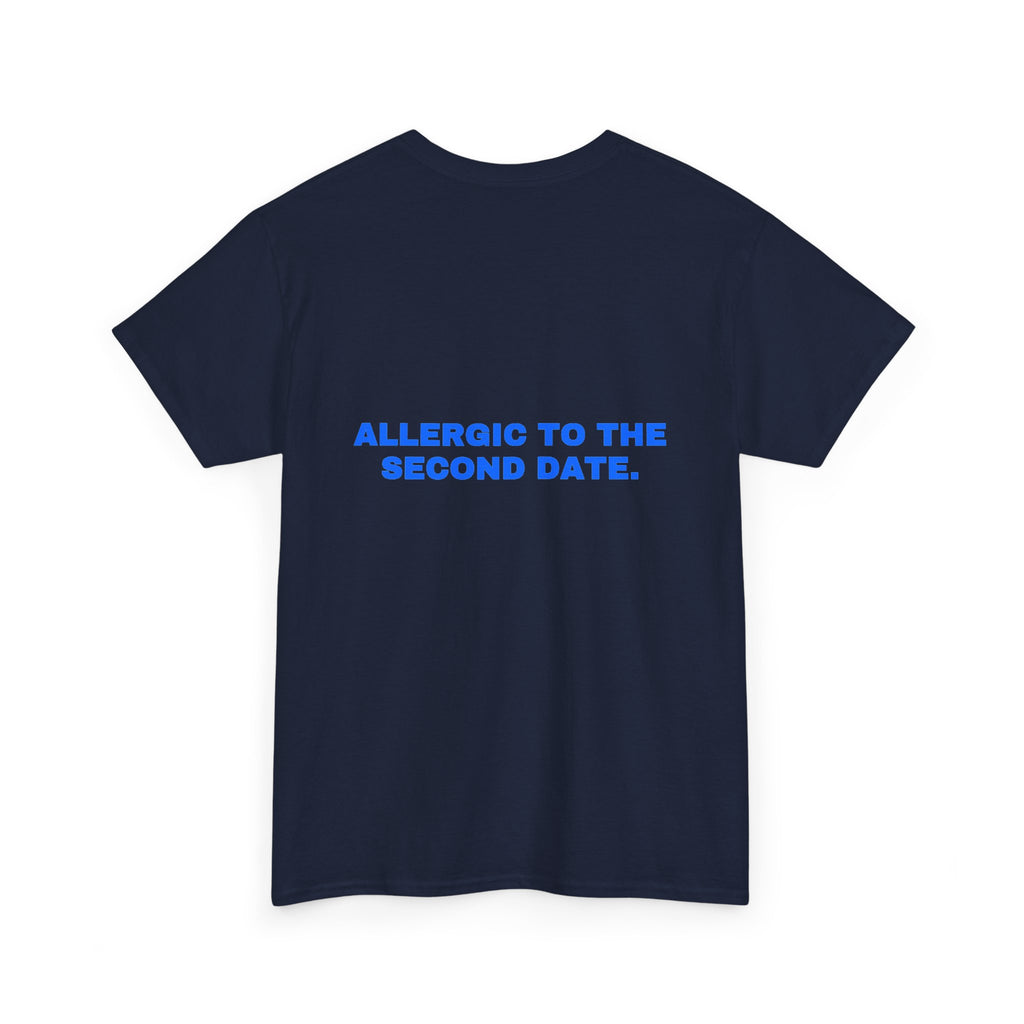 Allergic to the second date. Royal print (dark)