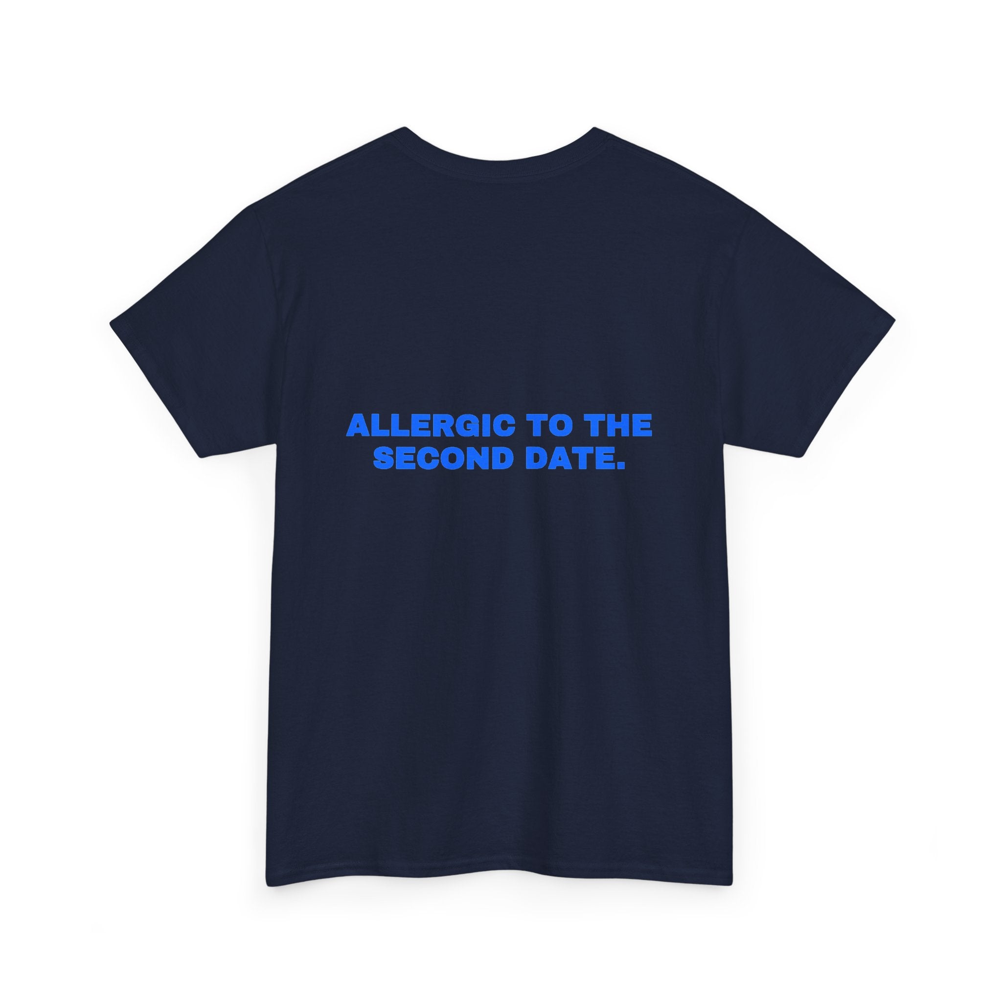 Allergic to the second date. Royal print (dark)