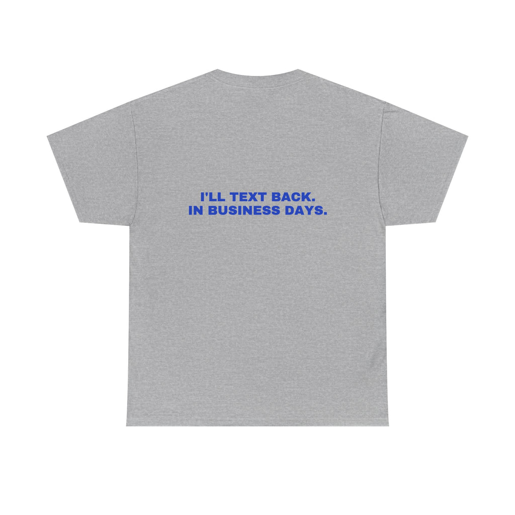 I'll text back. In business days. Cobalt print