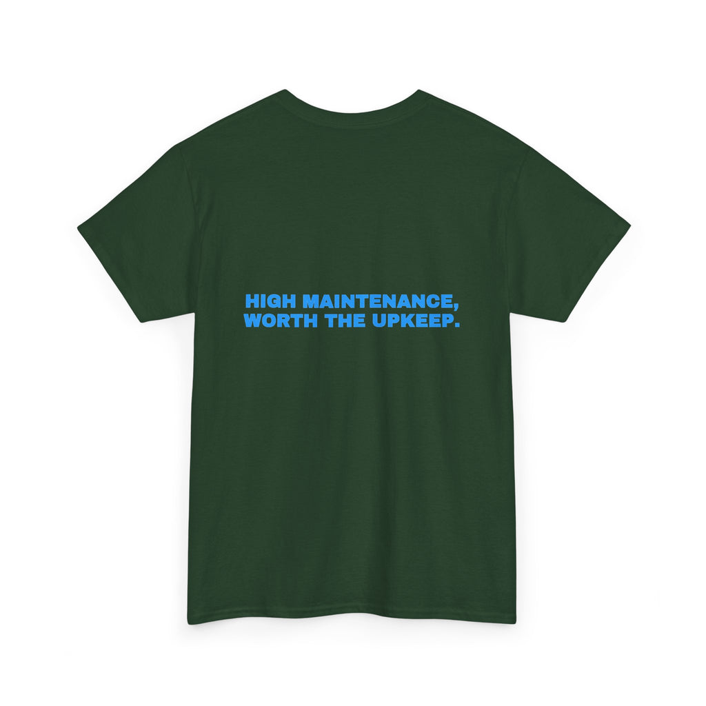 High maintenance, worth the upkeep. Sky print (dark)