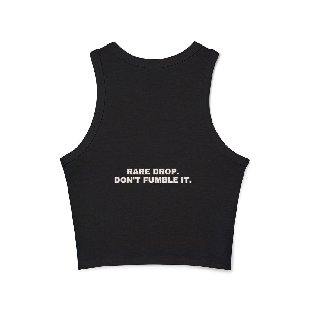 Rare drop. Don't fumble it. Statement Ribbed Crop Tank - Funny Flirty Dating Gift for Her | Seen Zoned