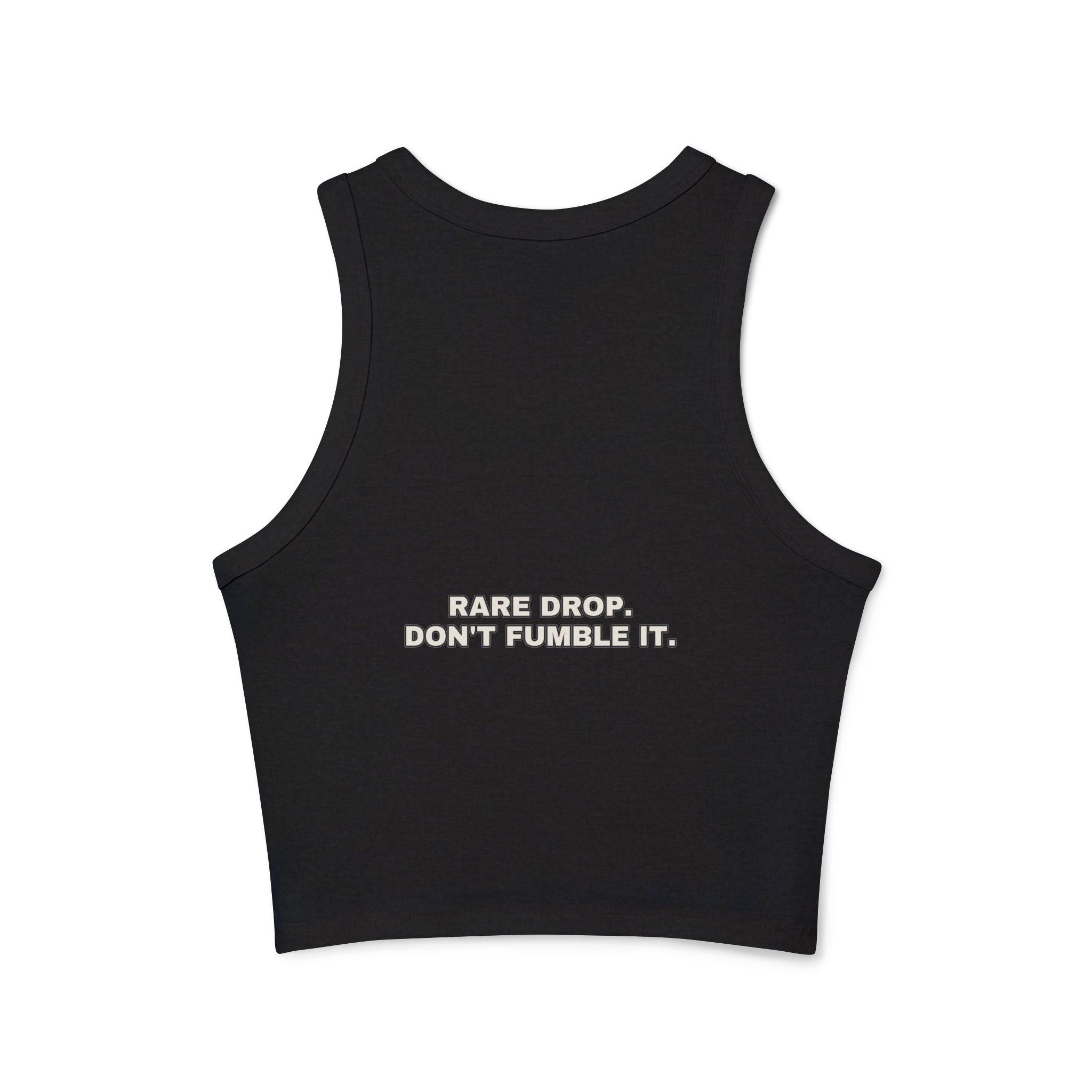 Rare drop. Don't fumble it. Statement Ribbed Crop Tank - Funny Flirty Dating Gift for Her | Seen Zoned
