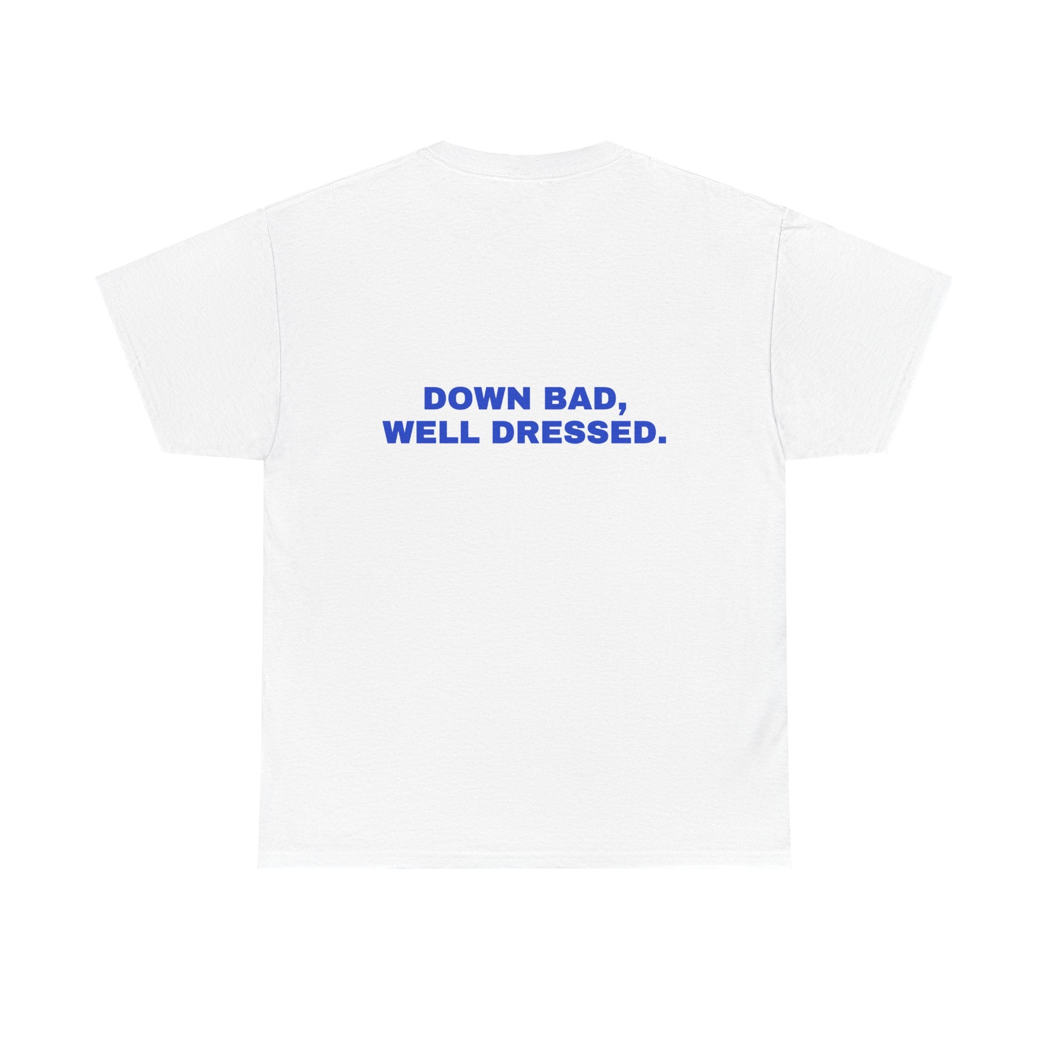 Down bad, well dressed. Cobalt print