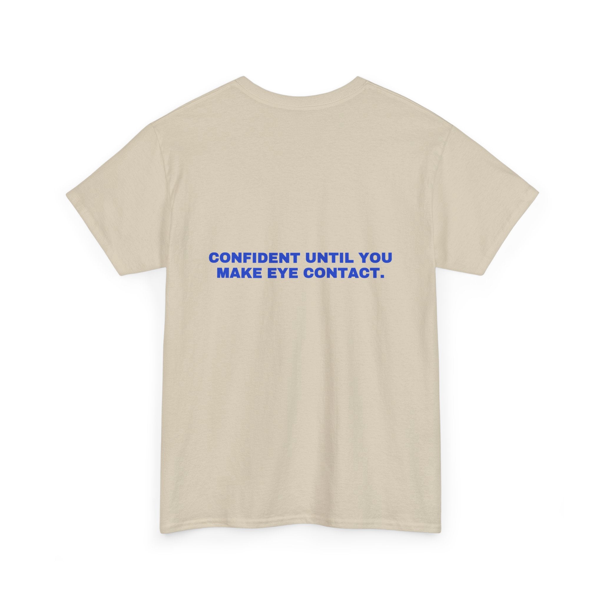 Confident until you make eye contact. Cobalt print