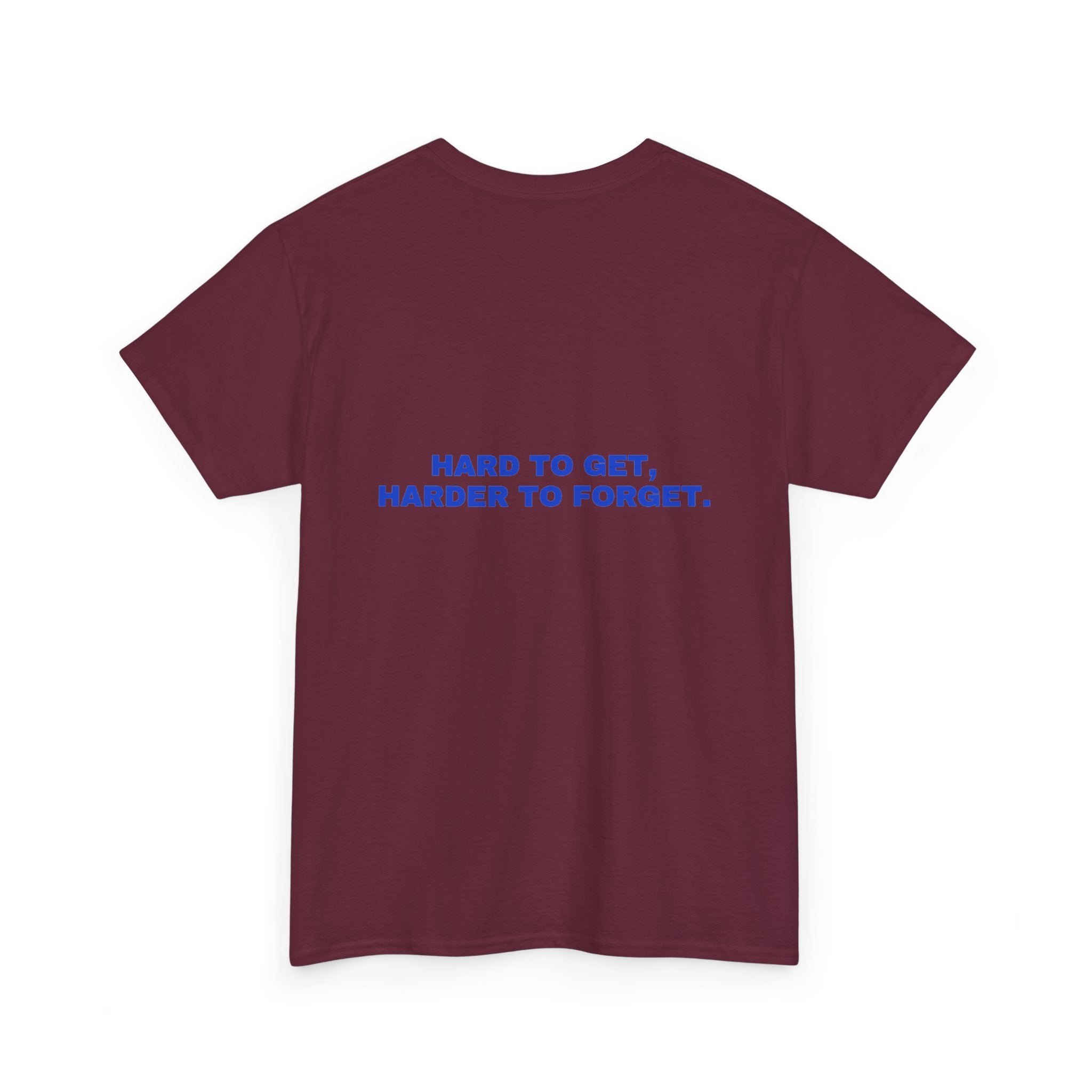 Hard to get, harder to forget. Cobalt print (dark)
