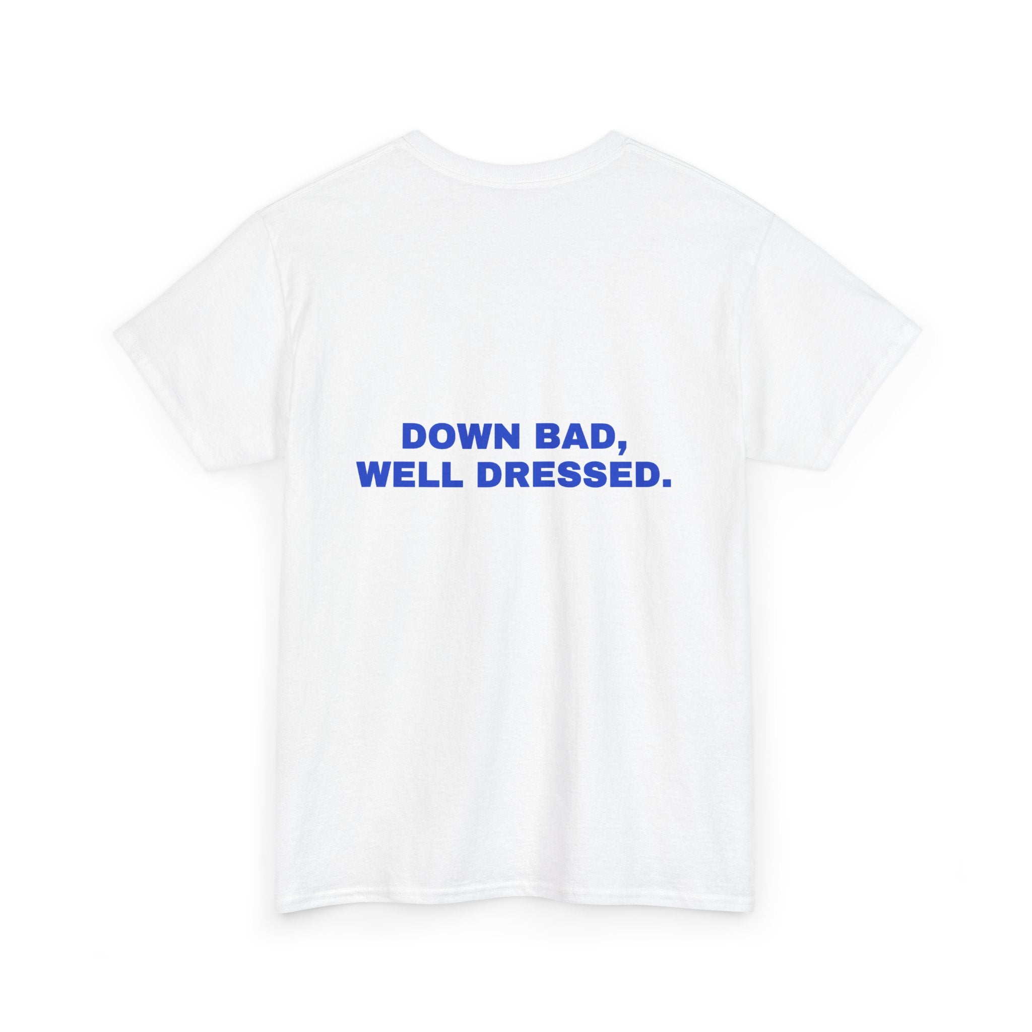 Down bad, well dressed. Cobalt print