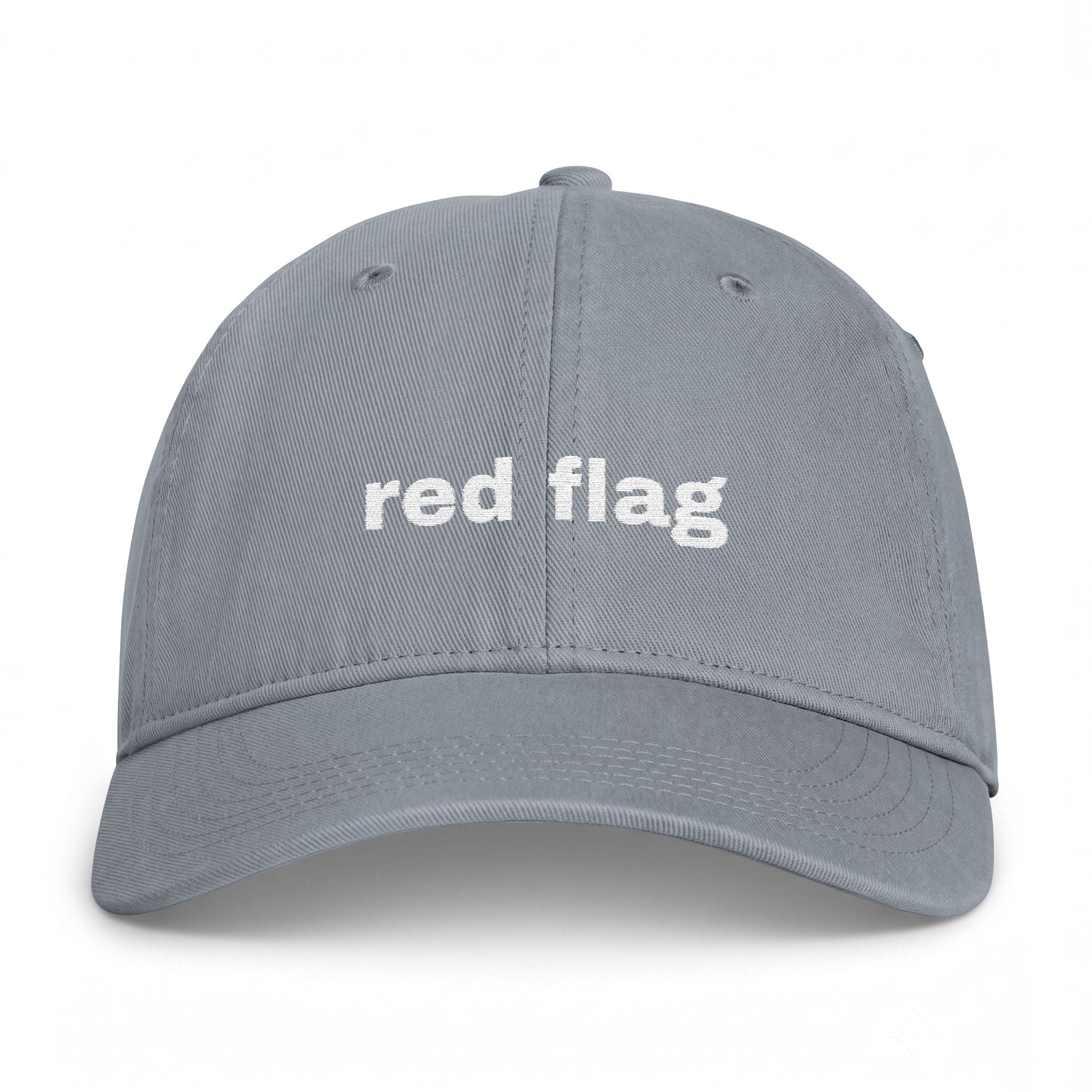 Red Flag Embroidered Cap - Comfort Colors Garment-Washed Dad Hat | Seen Zoned