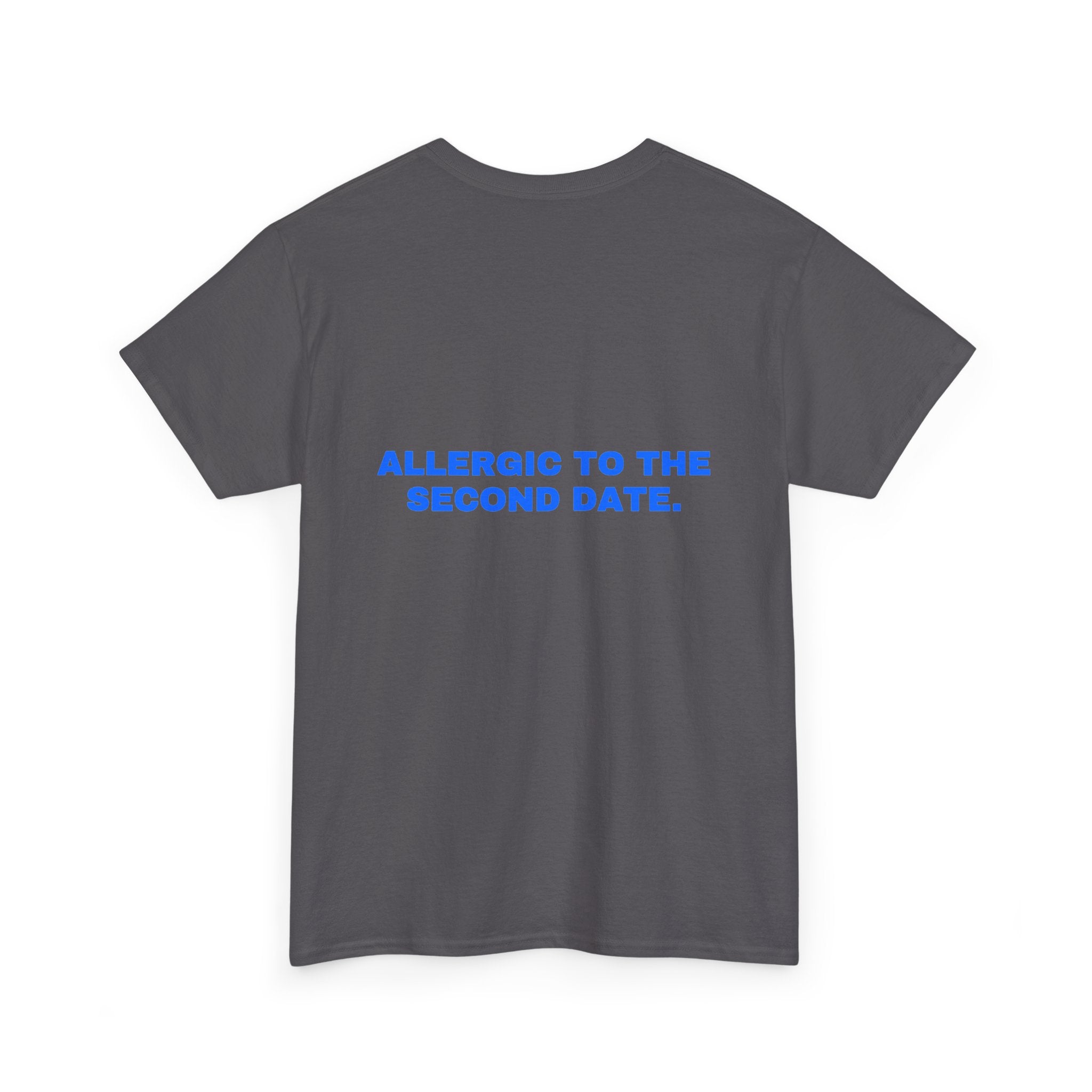Allergic to the second date. Royal print (dark)