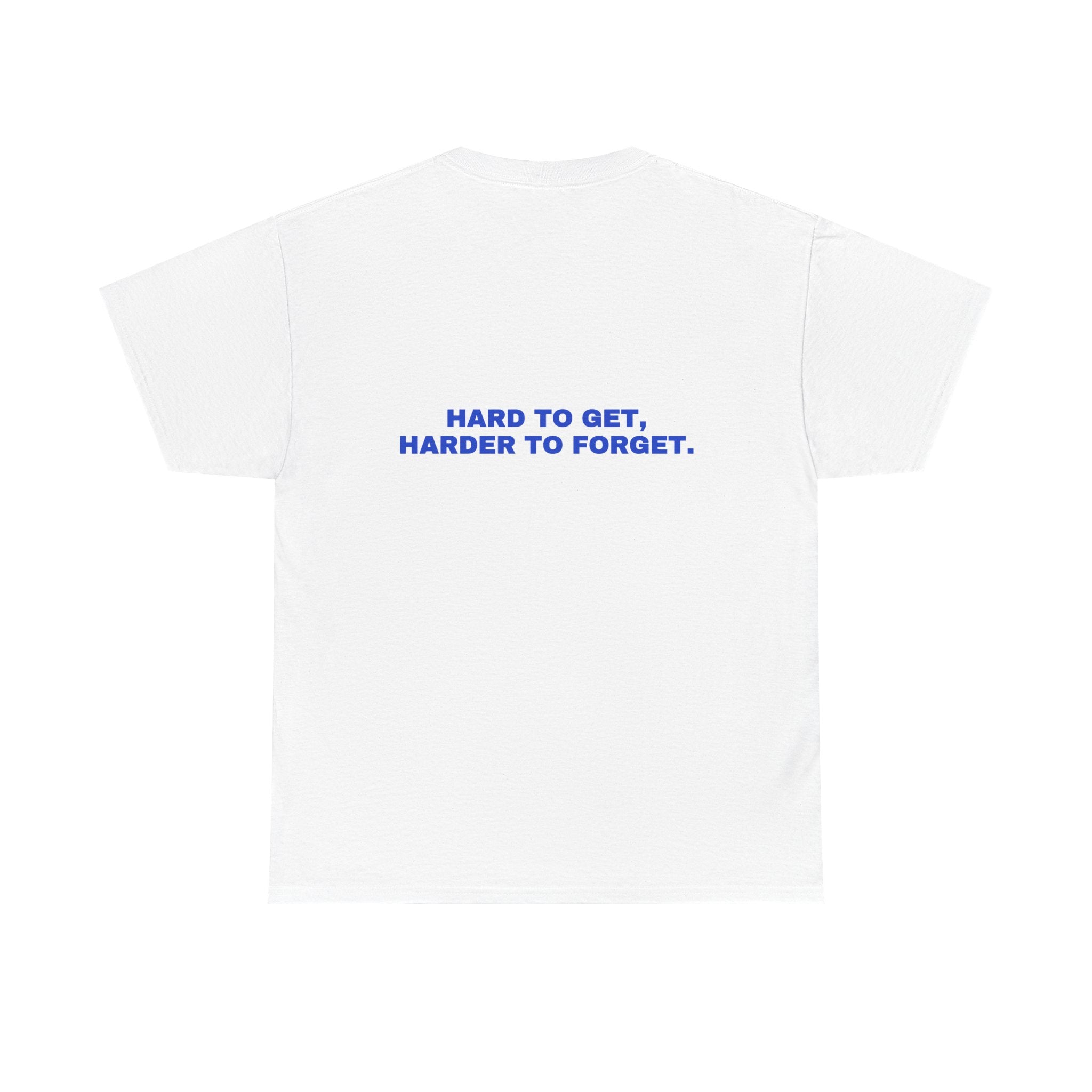 Hard to get, harder to forget. Cobalt print