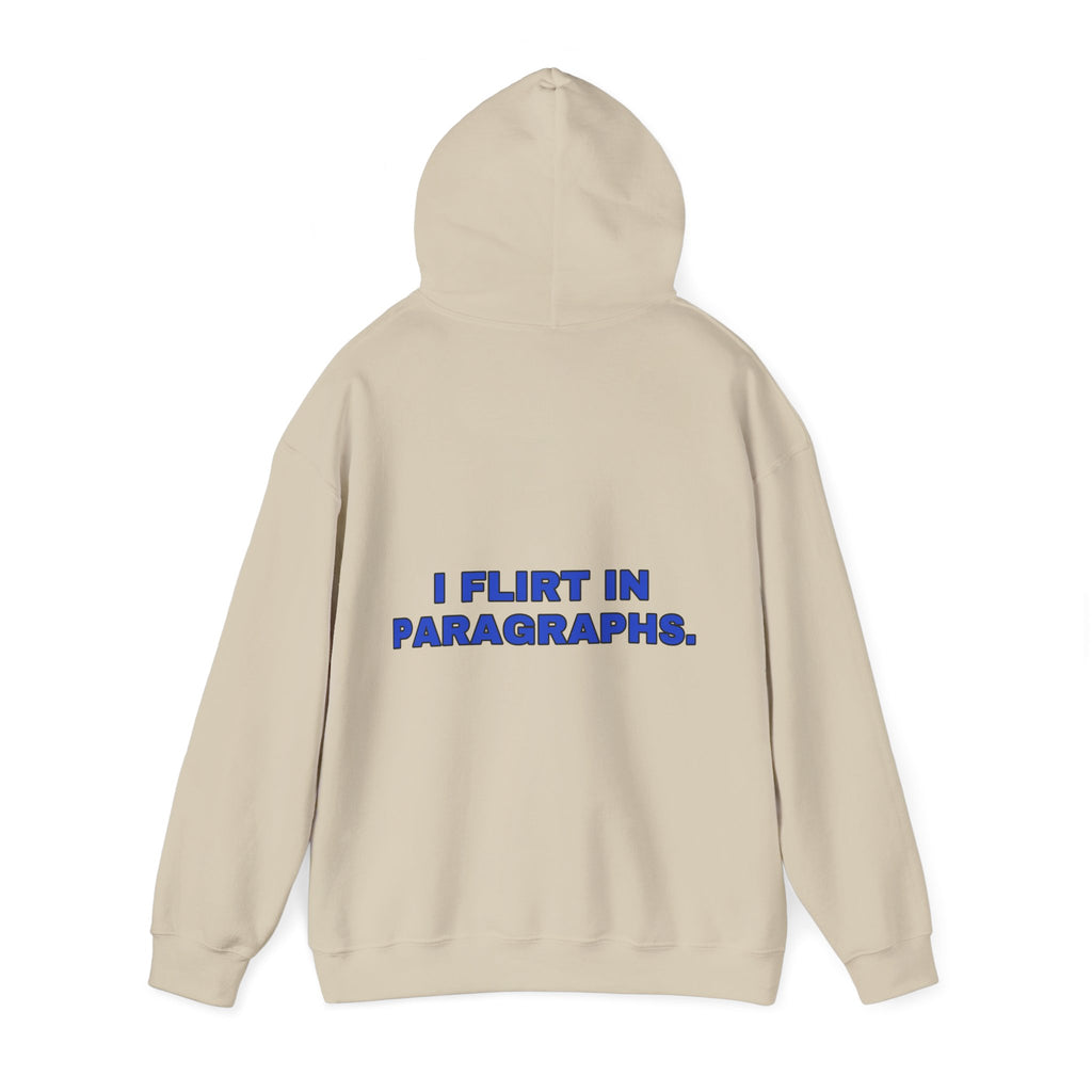 I flirt in paragraphs. Cobalt print