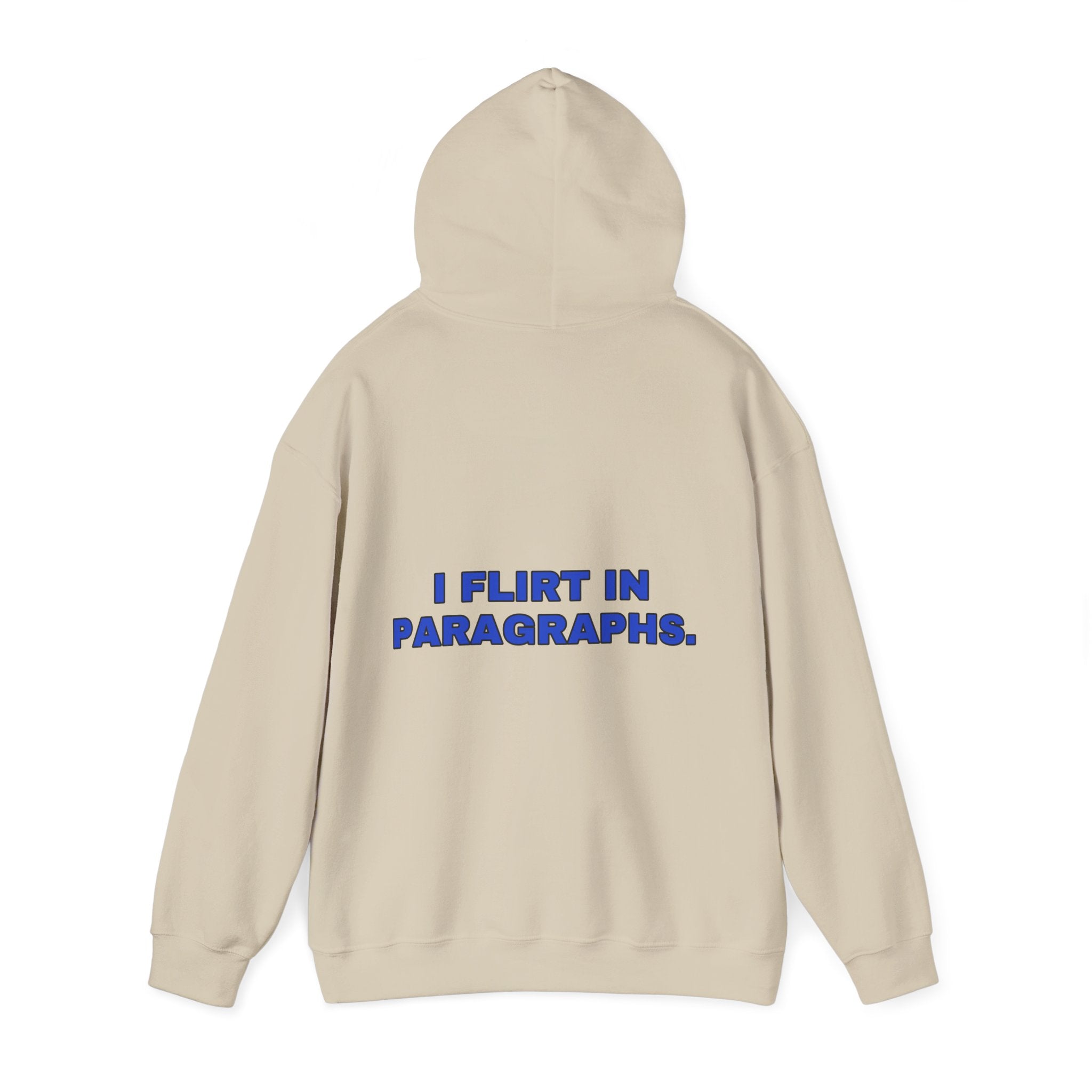 I flirt in paragraphs. Cobalt print