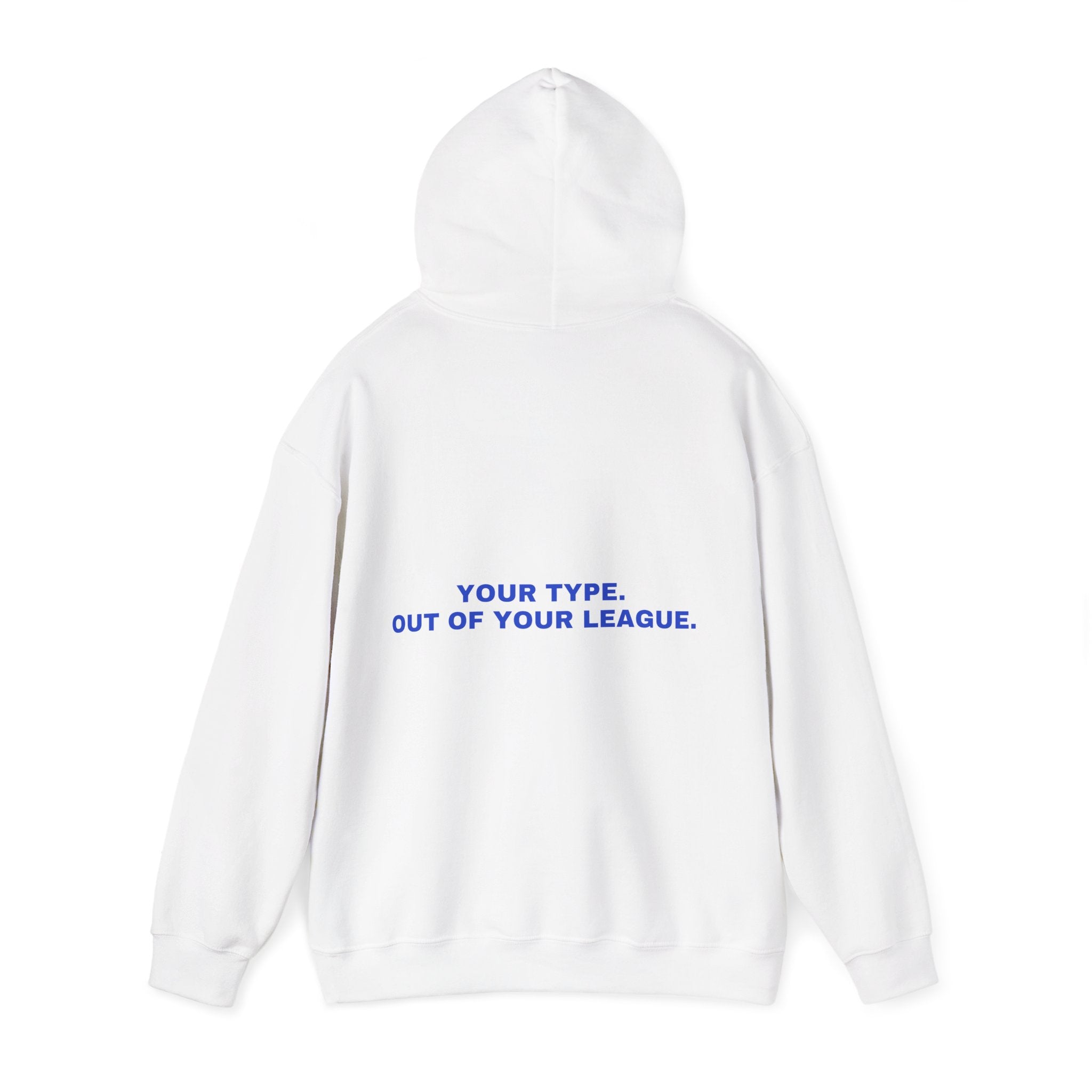 Your type. Out of your league. Cobalt print