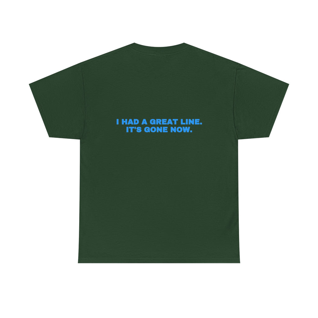 I had a great line. It's gone now. Sky print (dark)