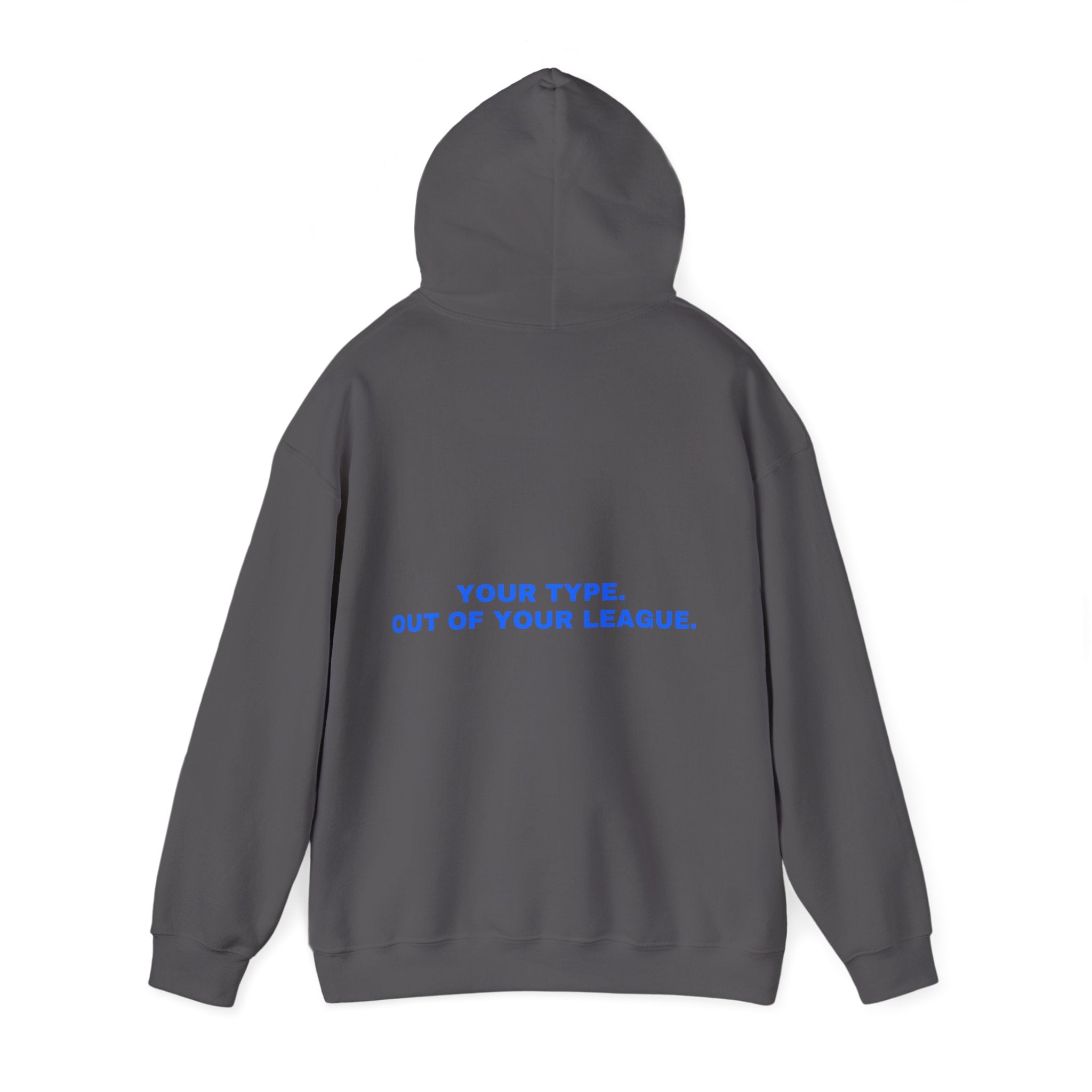 Your type. Out of your league. Statement Hoodie - Funny Flirty Dating Gift, Gen-Z Read-Receipt Humor | Seen Zoned