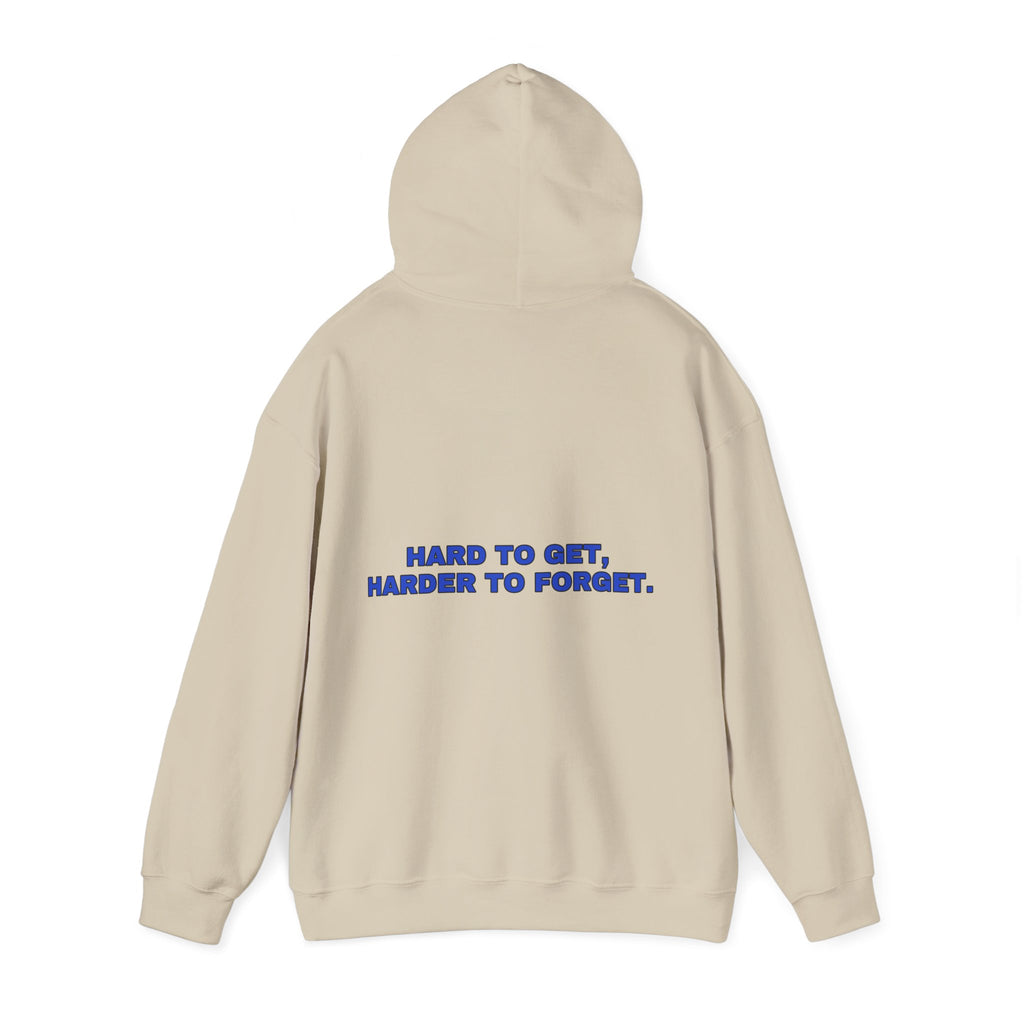 Hard to get, harder to forget. Cobalt print