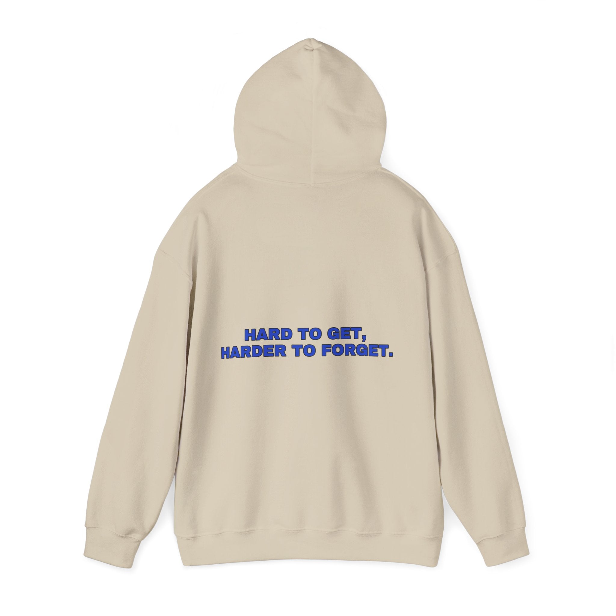 Hard to get, harder to forget. Cobalt print