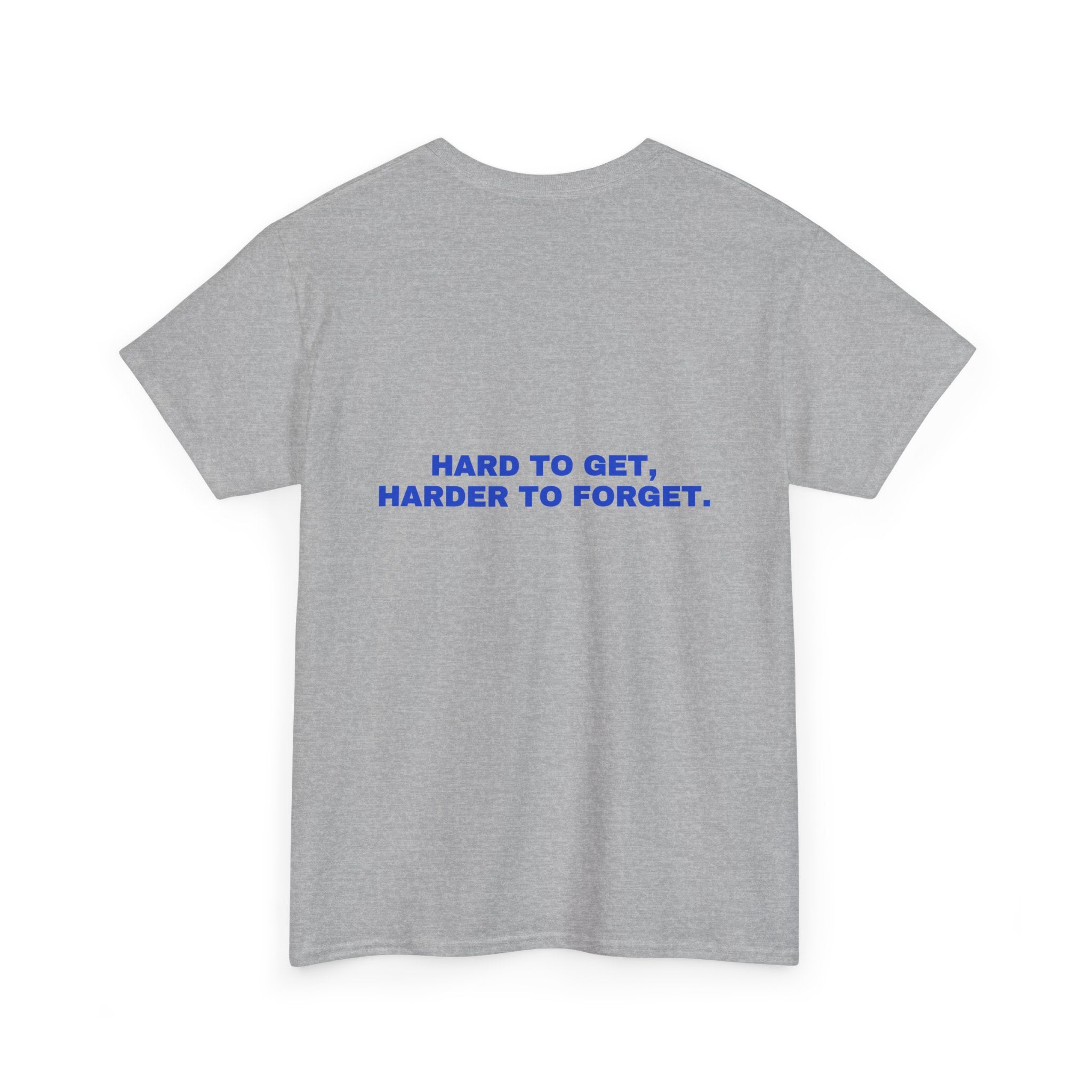 Hard to get, harder to forget. Cobalt print