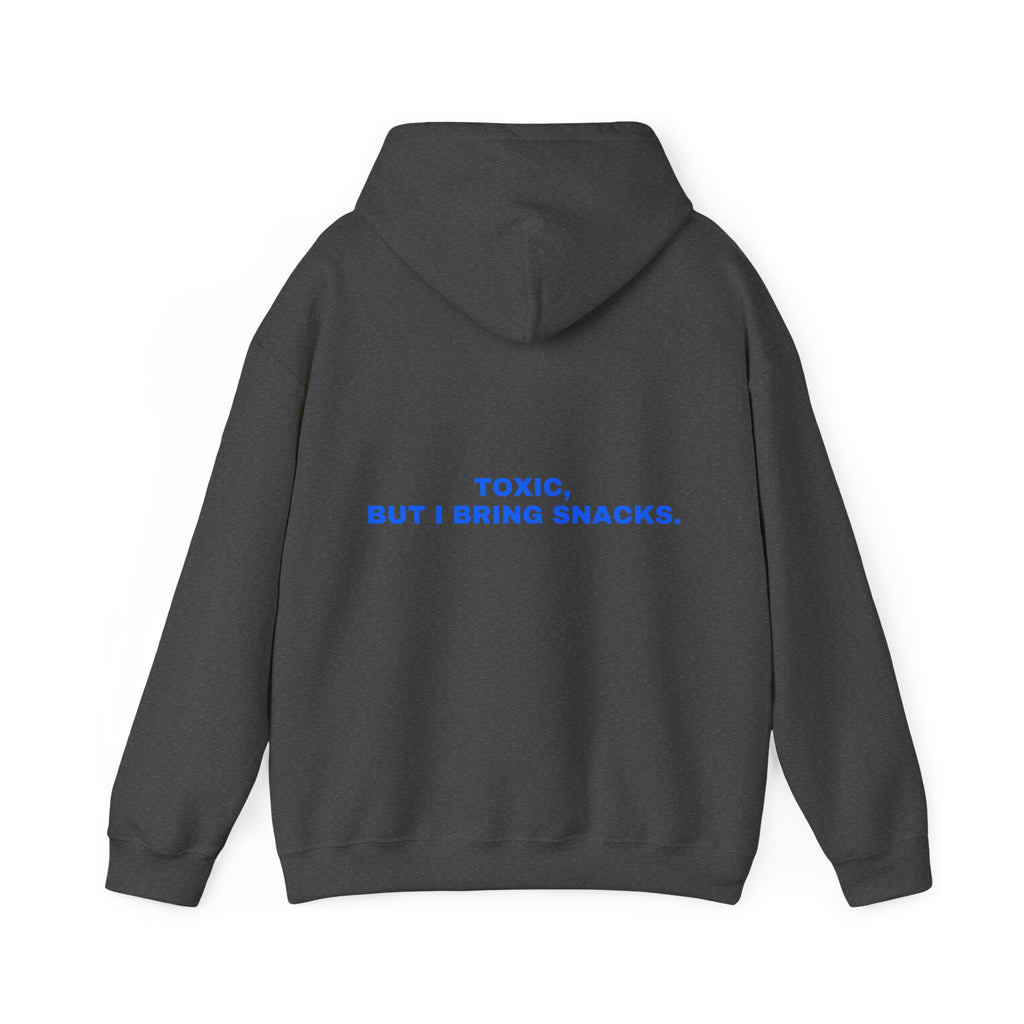 Toxic, but I bring snacks. Statement Hoodie - Funny Flirty Dating Gift, Gen-Z Read-Receipt Humor | Seen Zoned