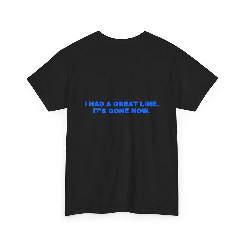 I had a great line. It's gone now. Royal print (dark)