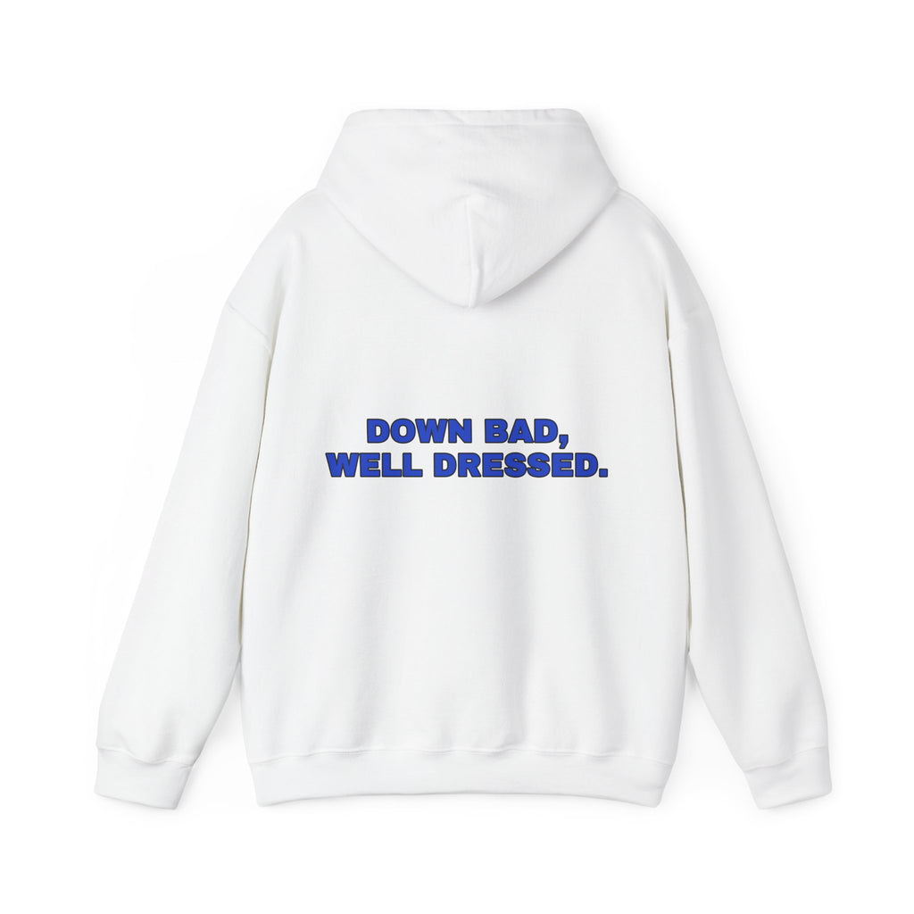 Down bad, well dressed. Cobalt print