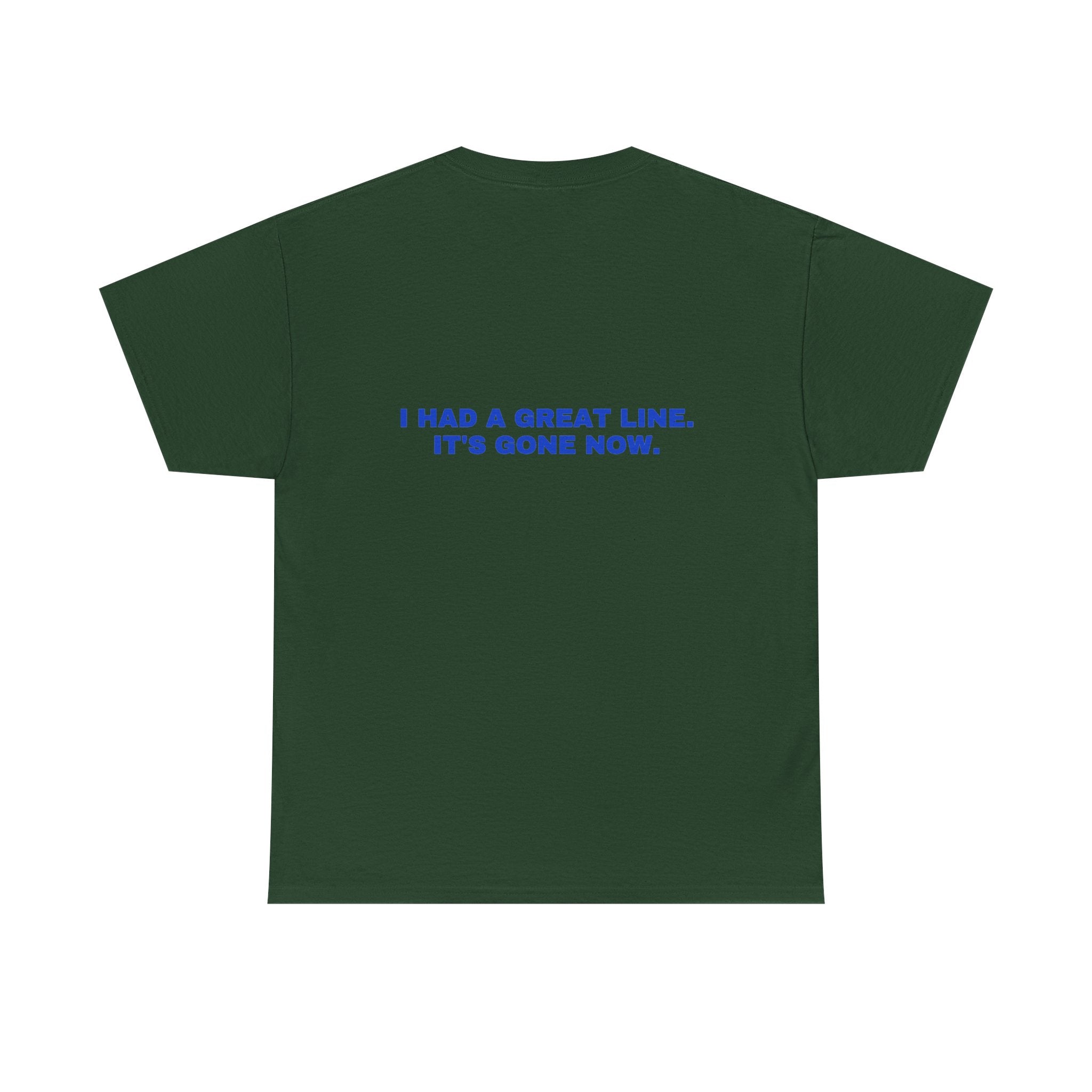 I had a great line. It's gone now. Cobalt print (dark)