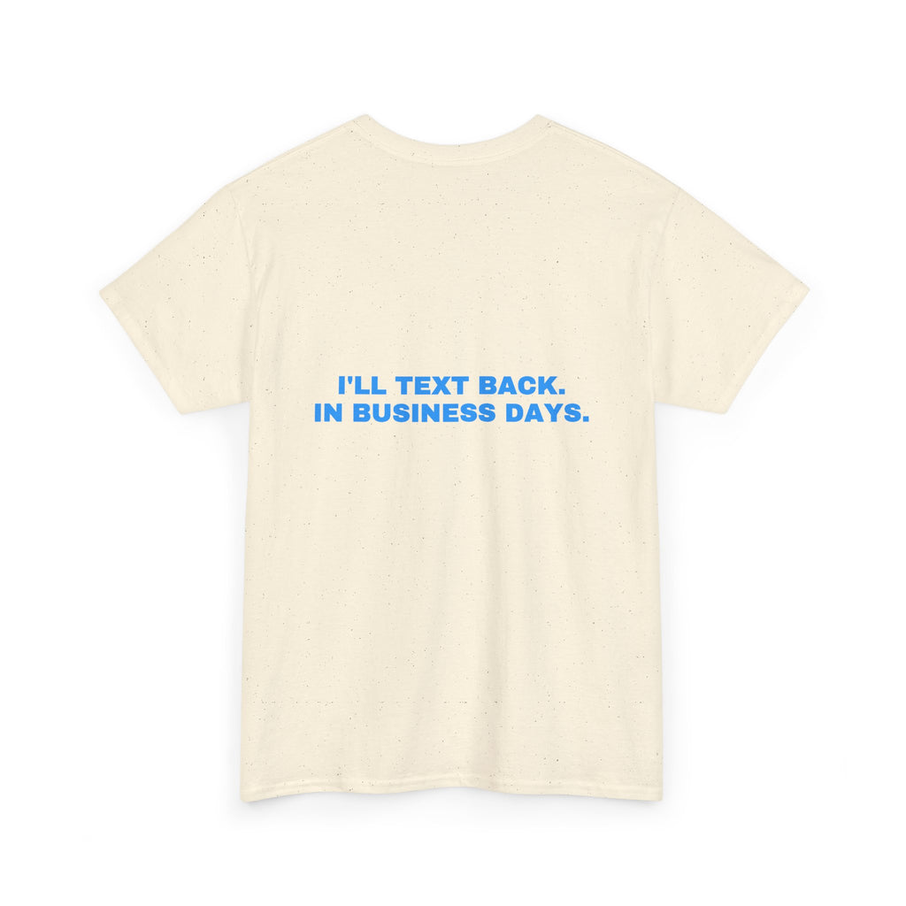 I'll text back. In business days. Sky print