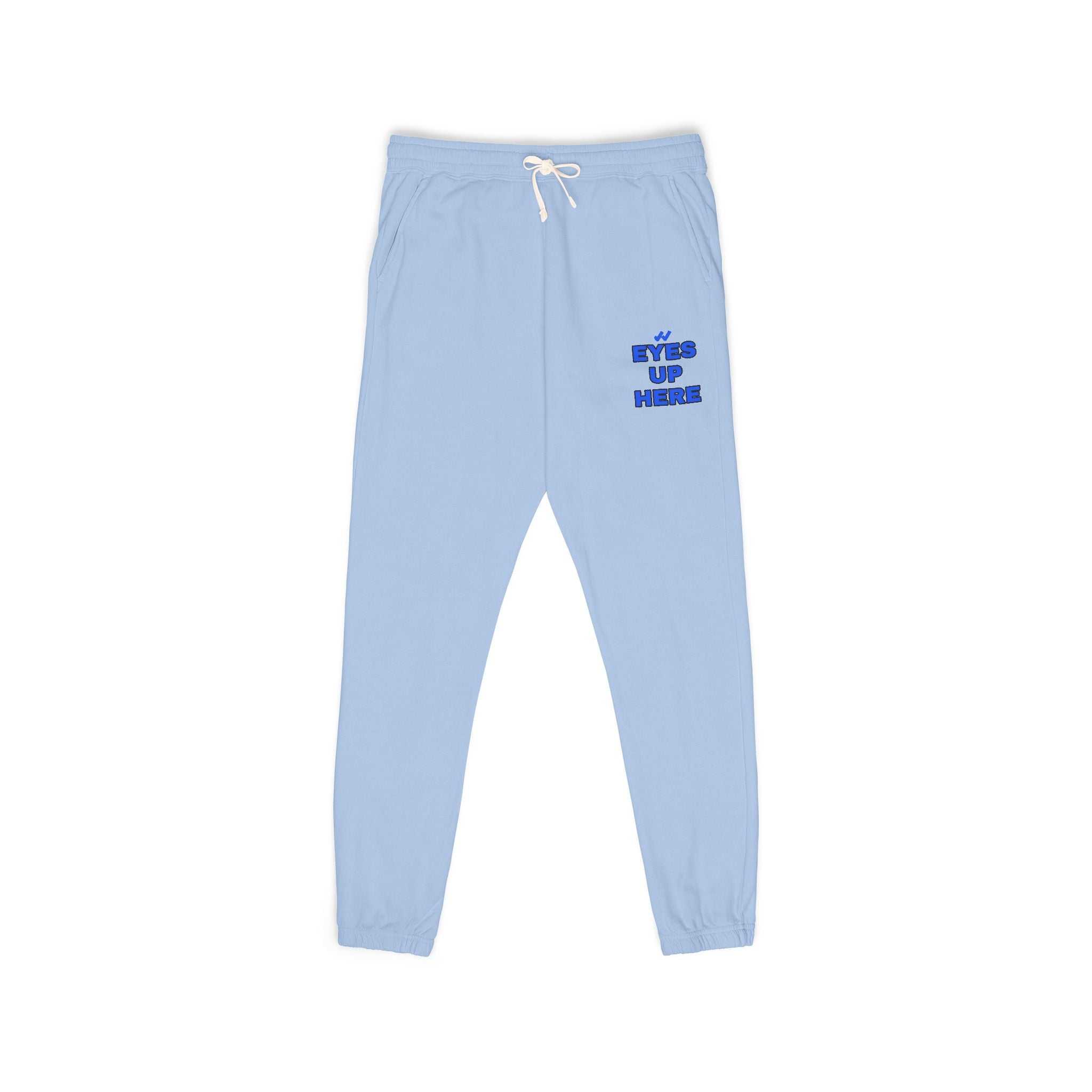 Eyes Up Here Sweatpants - Comfort Colors Garment-Dyed Fleece, Funny Flirty Joggers | Seen Zoned
