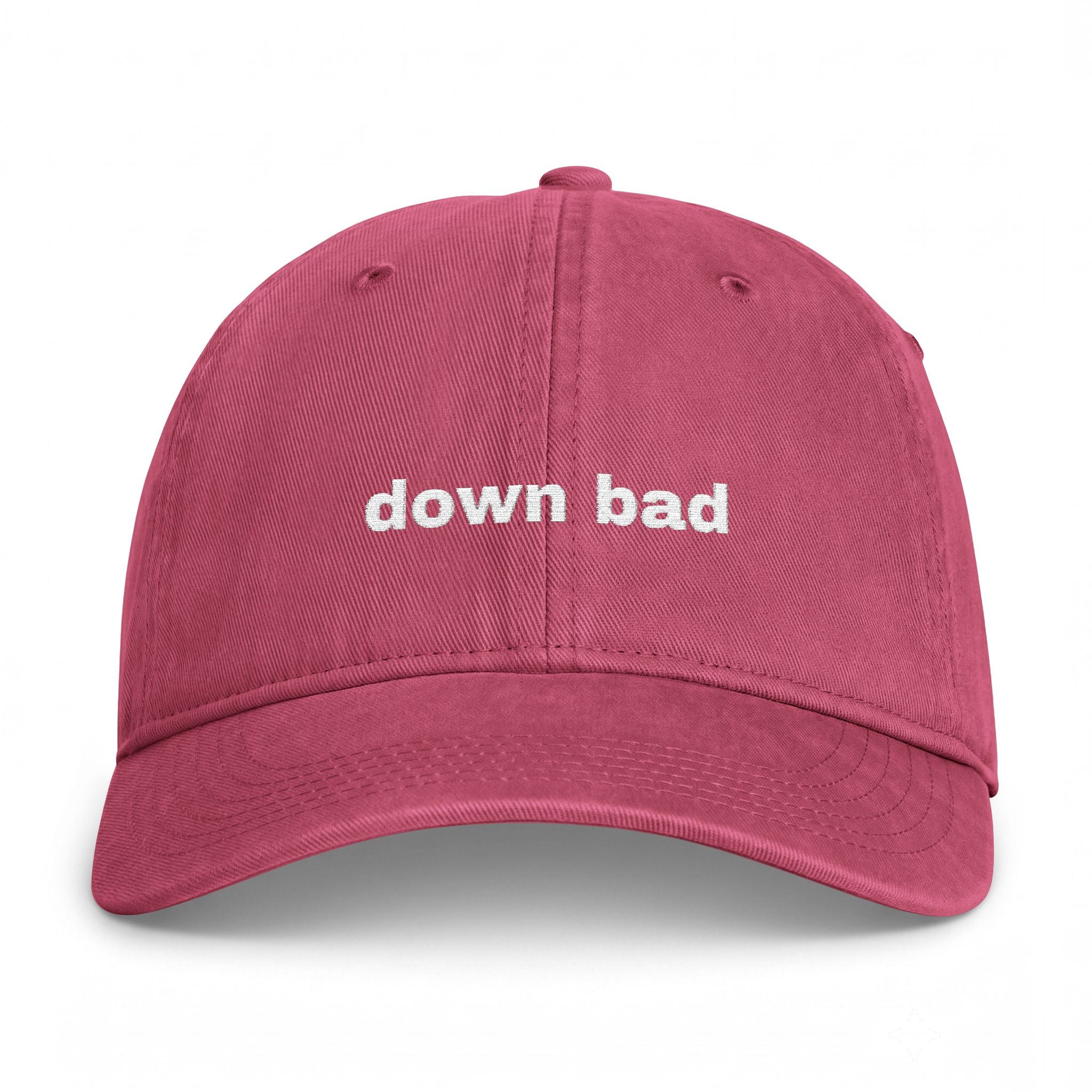 Down Bad Embroidered Cap - Comfort Colors Garment-Washed Dad Hat | Seen Zoned
