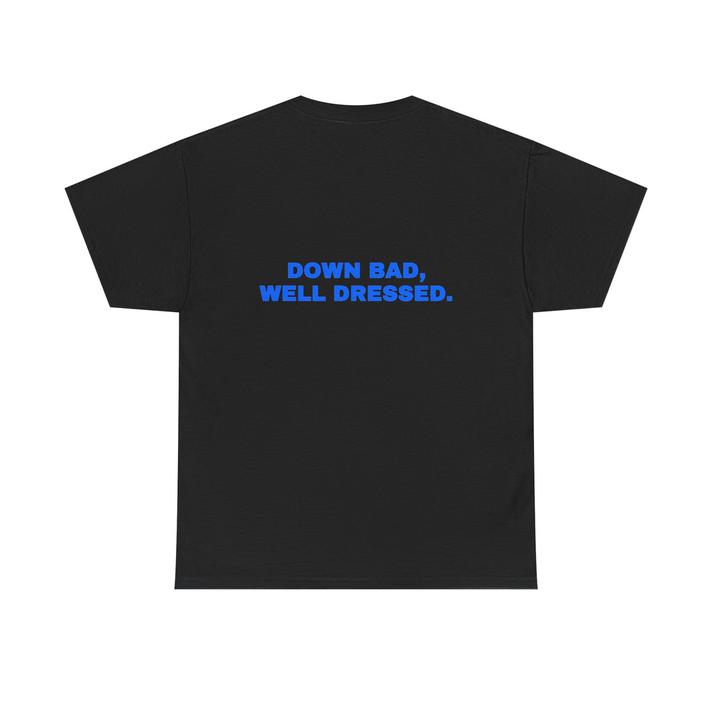Down bad, well dressed. Royal print (dark)