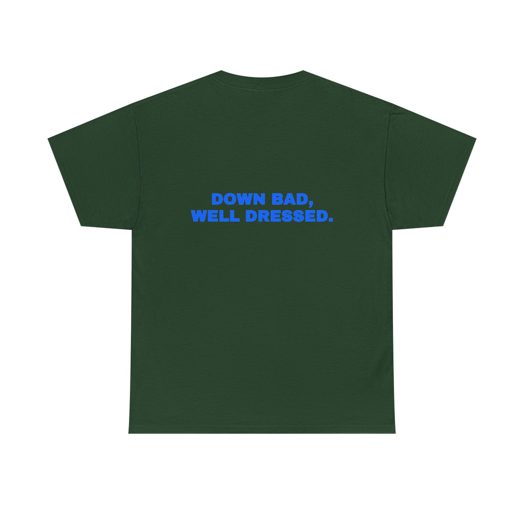 Down bad, well dressed. Royal print (dark)