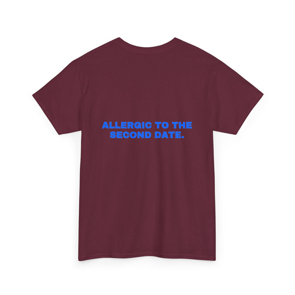 Allergic to the second date. Royal print (dark)