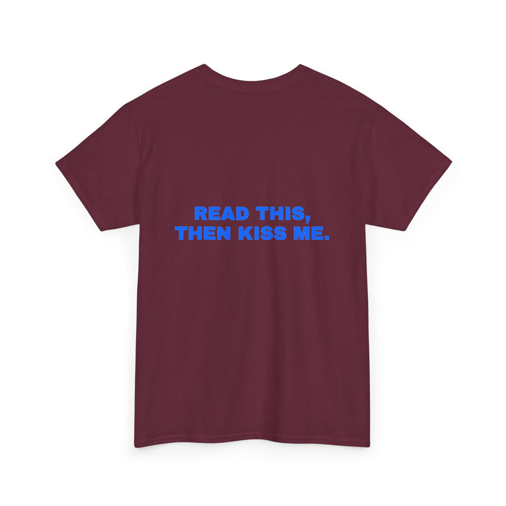 Read this, then kiss me. Royal print (dark)