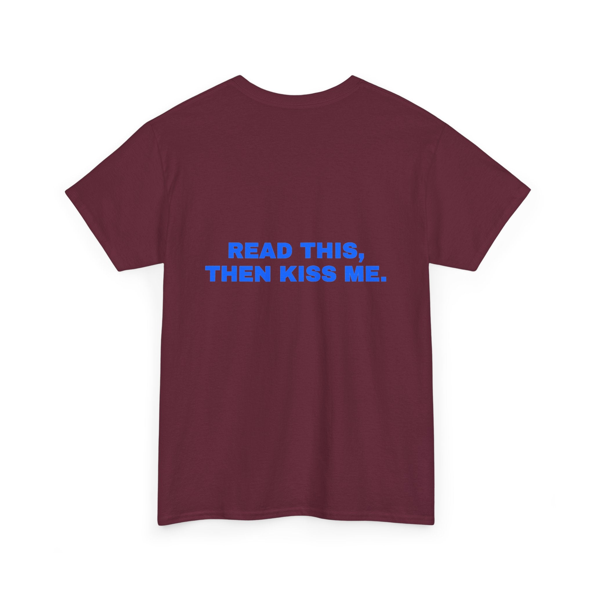 Read this, then kiss me. Royal print (dark)